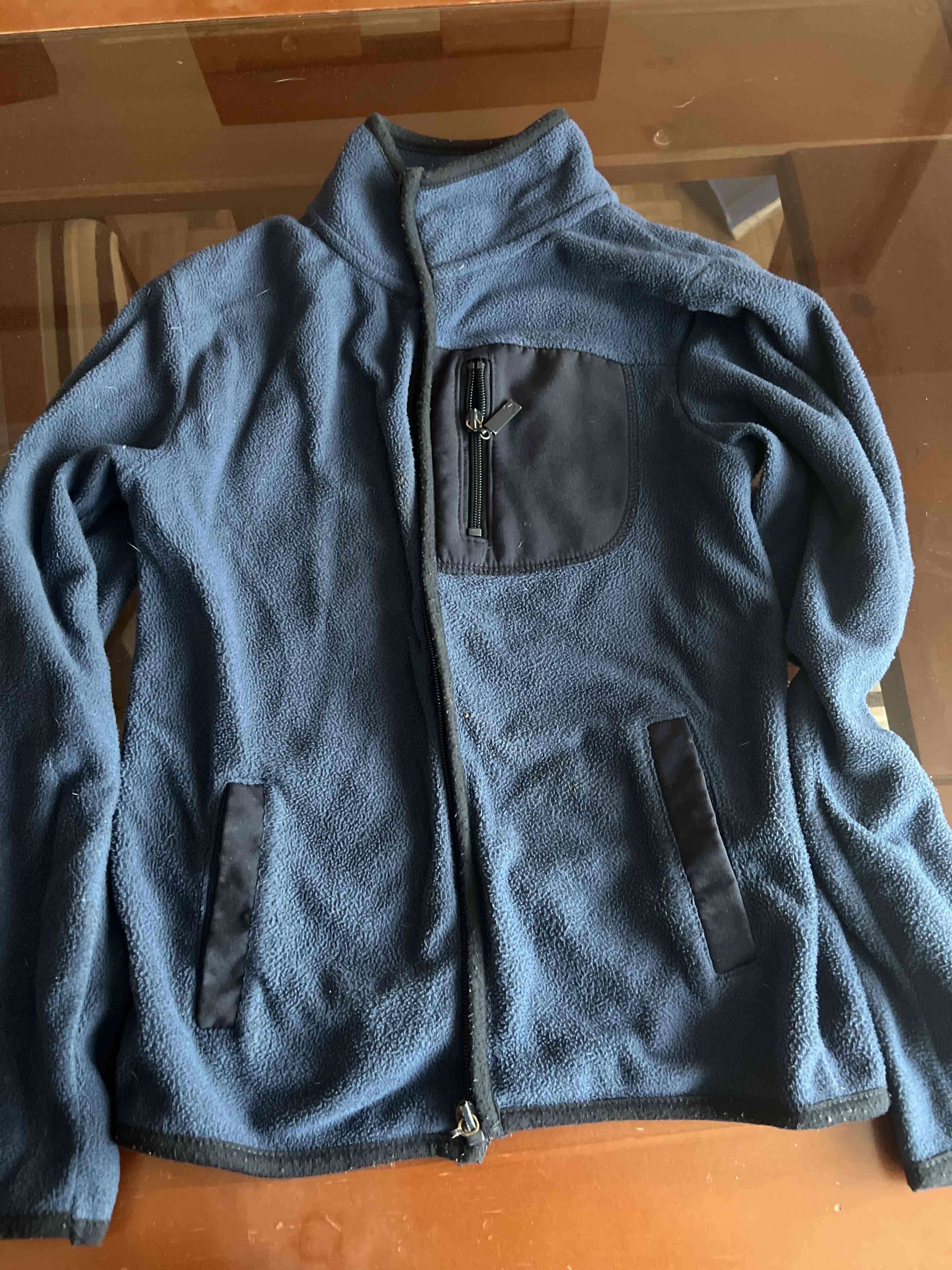 Chaqueta polar azul con cremallera para niño - 2
