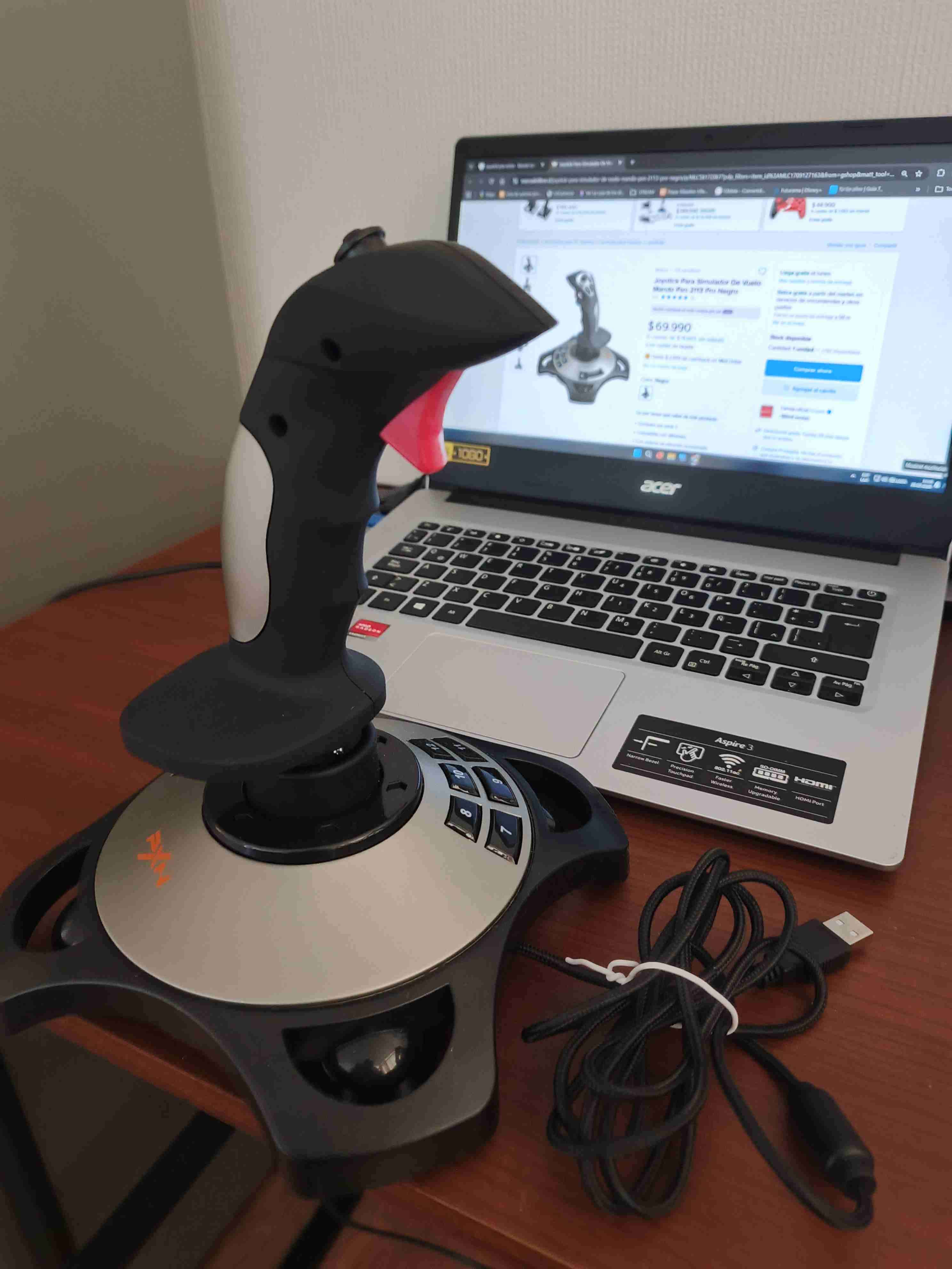 Joystick simulador de vuelo PNX - miniatura 4