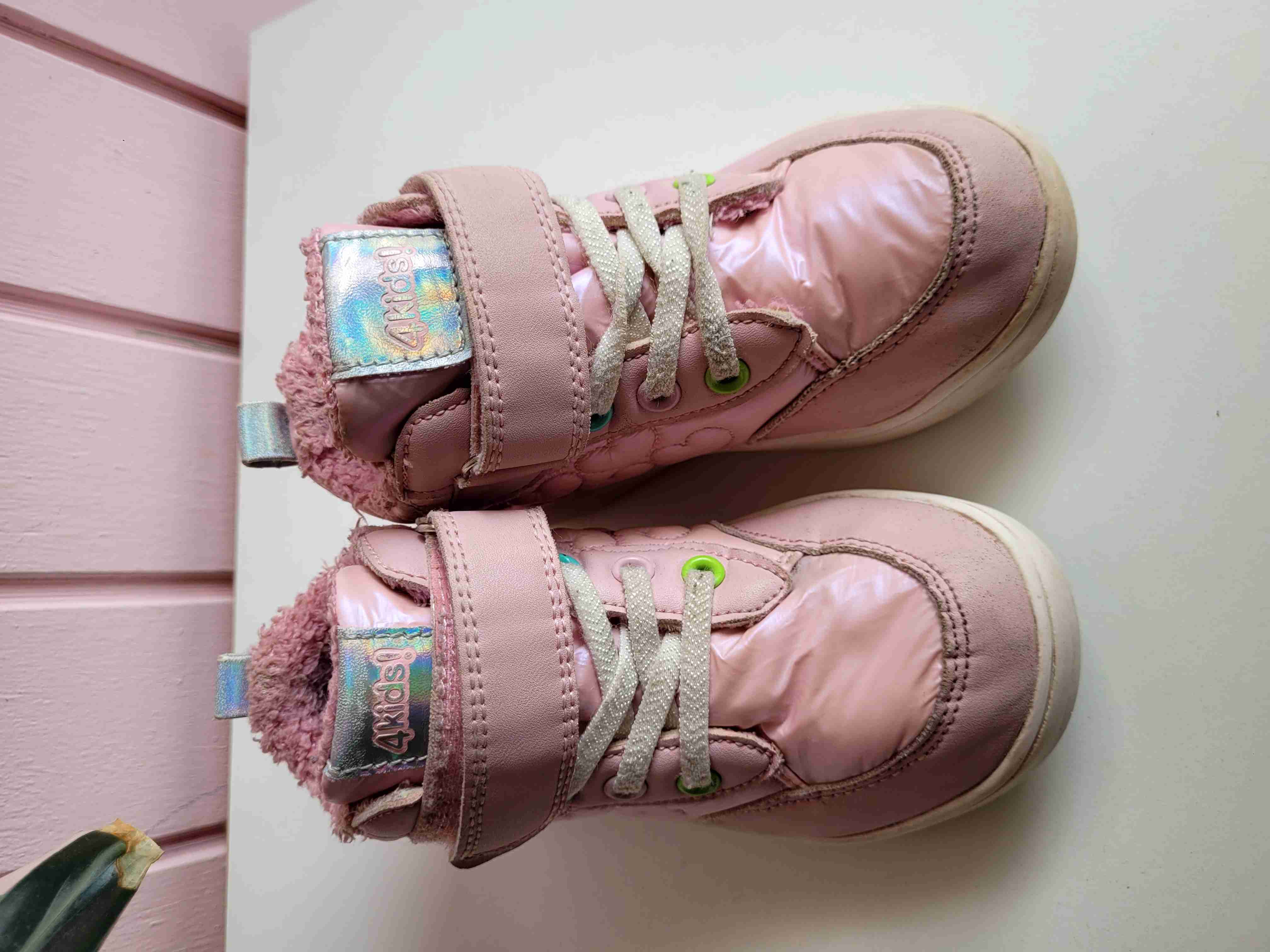 Zapatos infantiles azul y rosa - miniatura 5