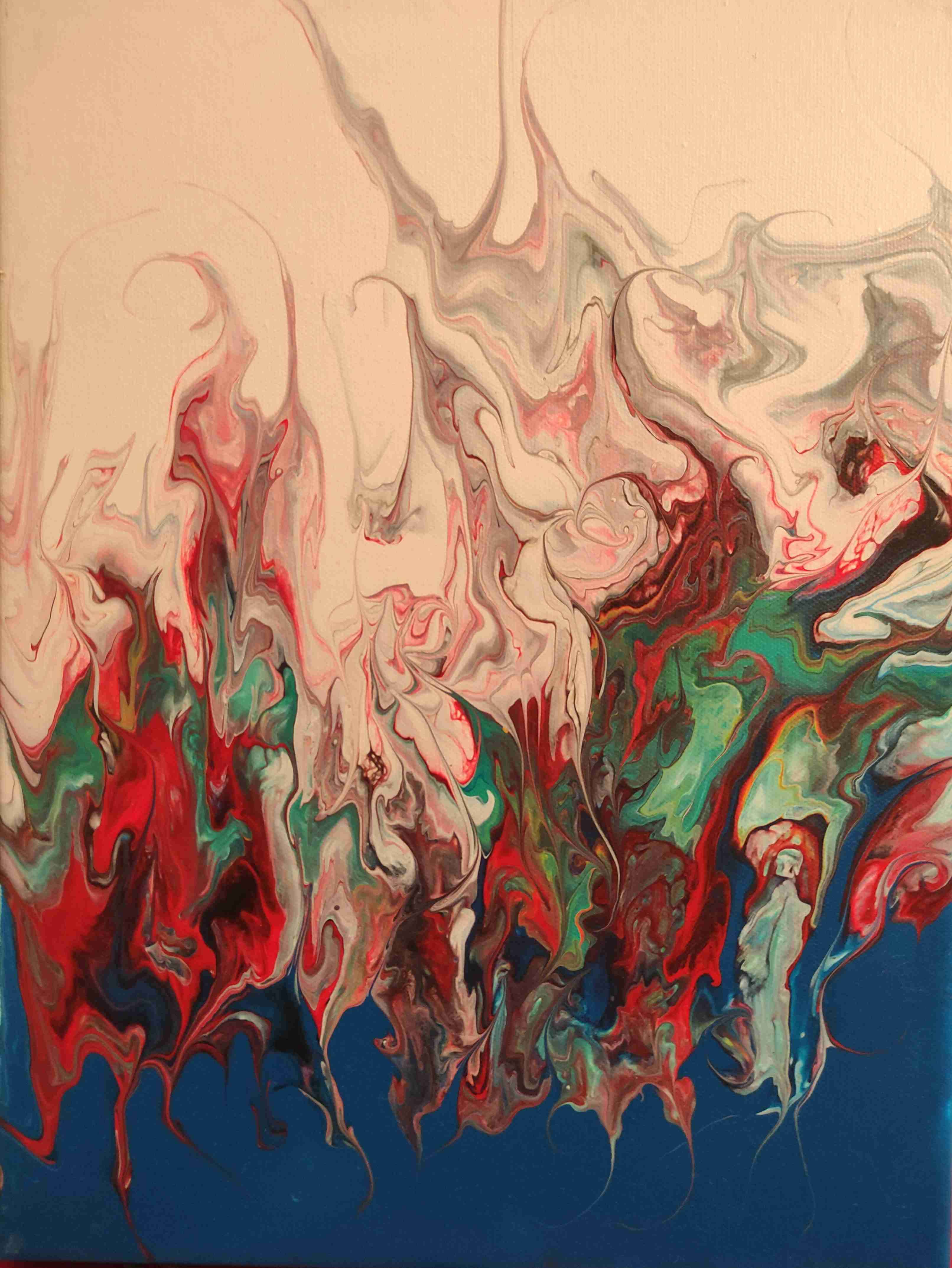 Cuadro abstracto en tonos cálidos - miniatura 2