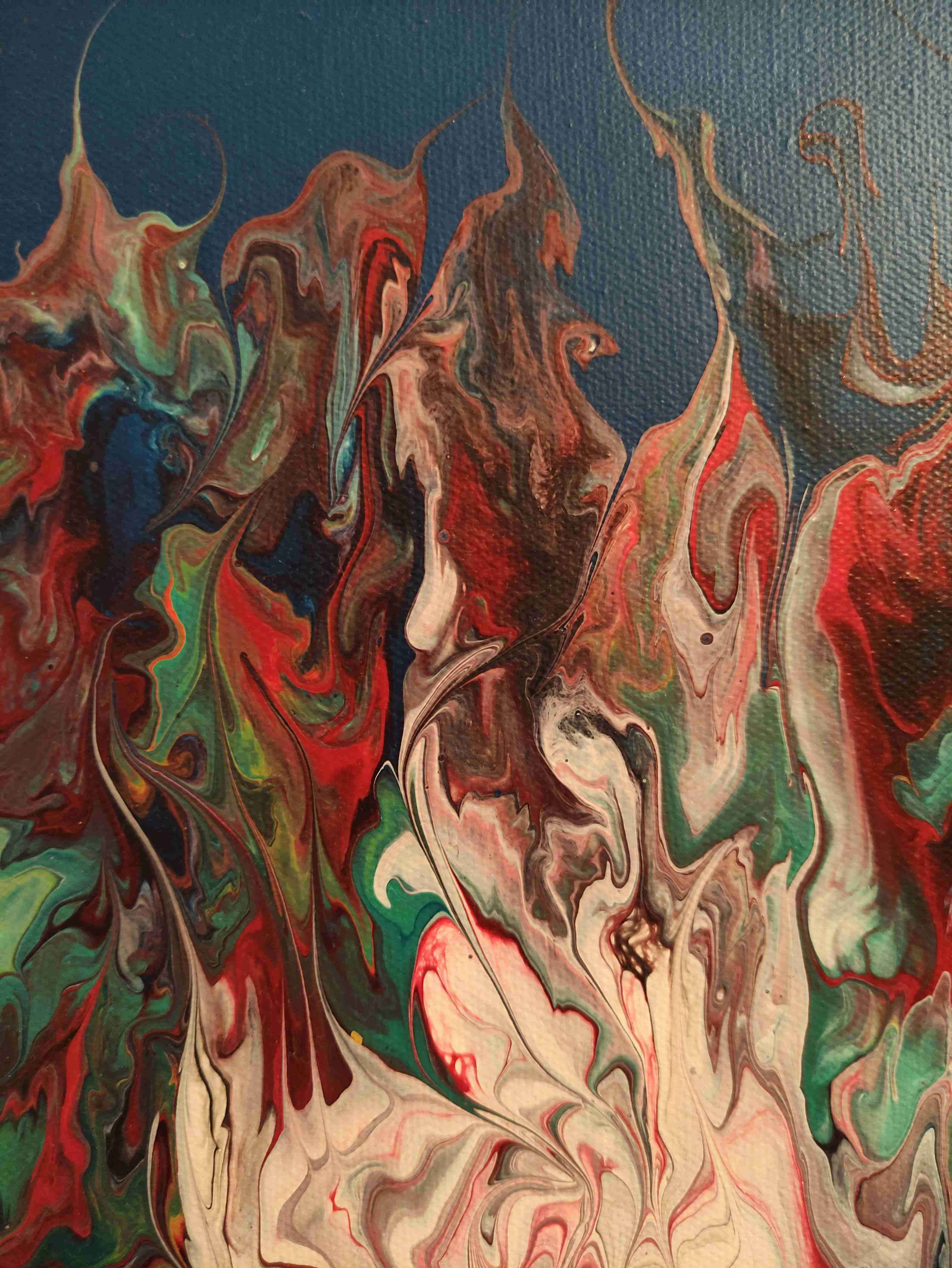 Cuadro abstracto en tonos cálidos - miniatura 3