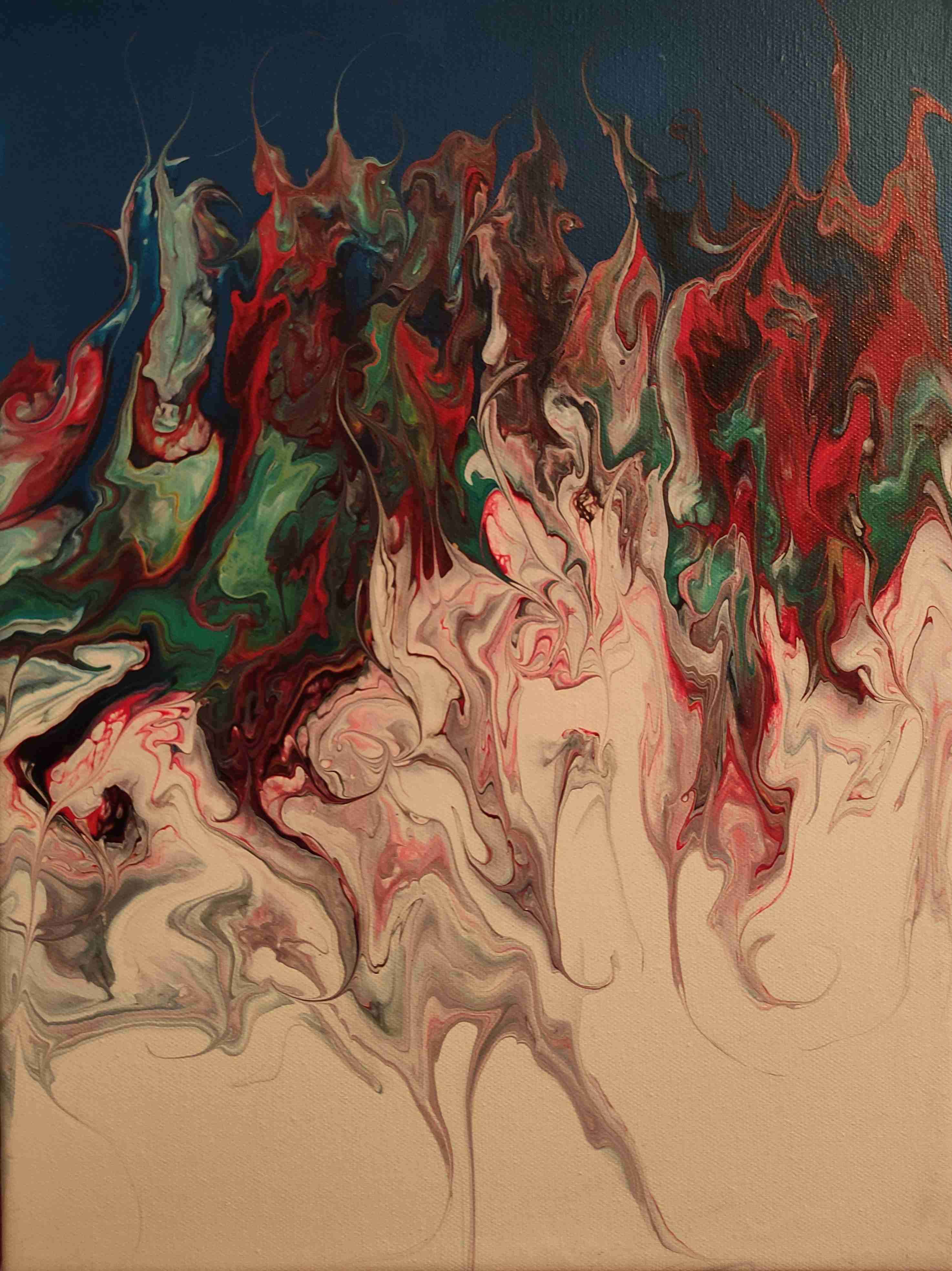 Cuadro abstracto en tonos cálidos - miniatura 4