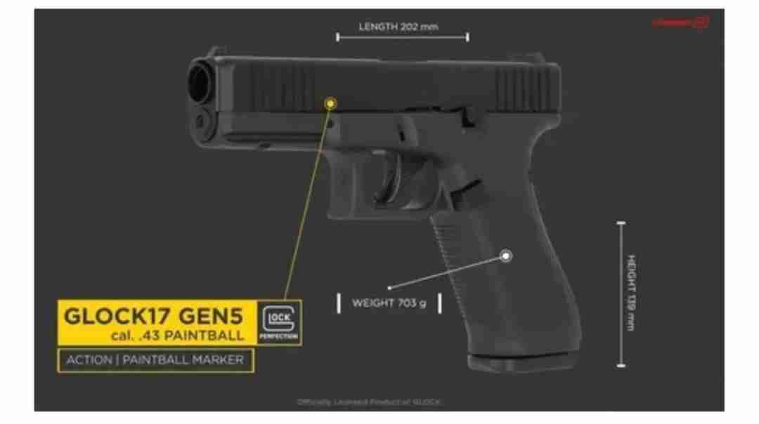 Pistola Glock 17 gen5 traumática airsoft - 5