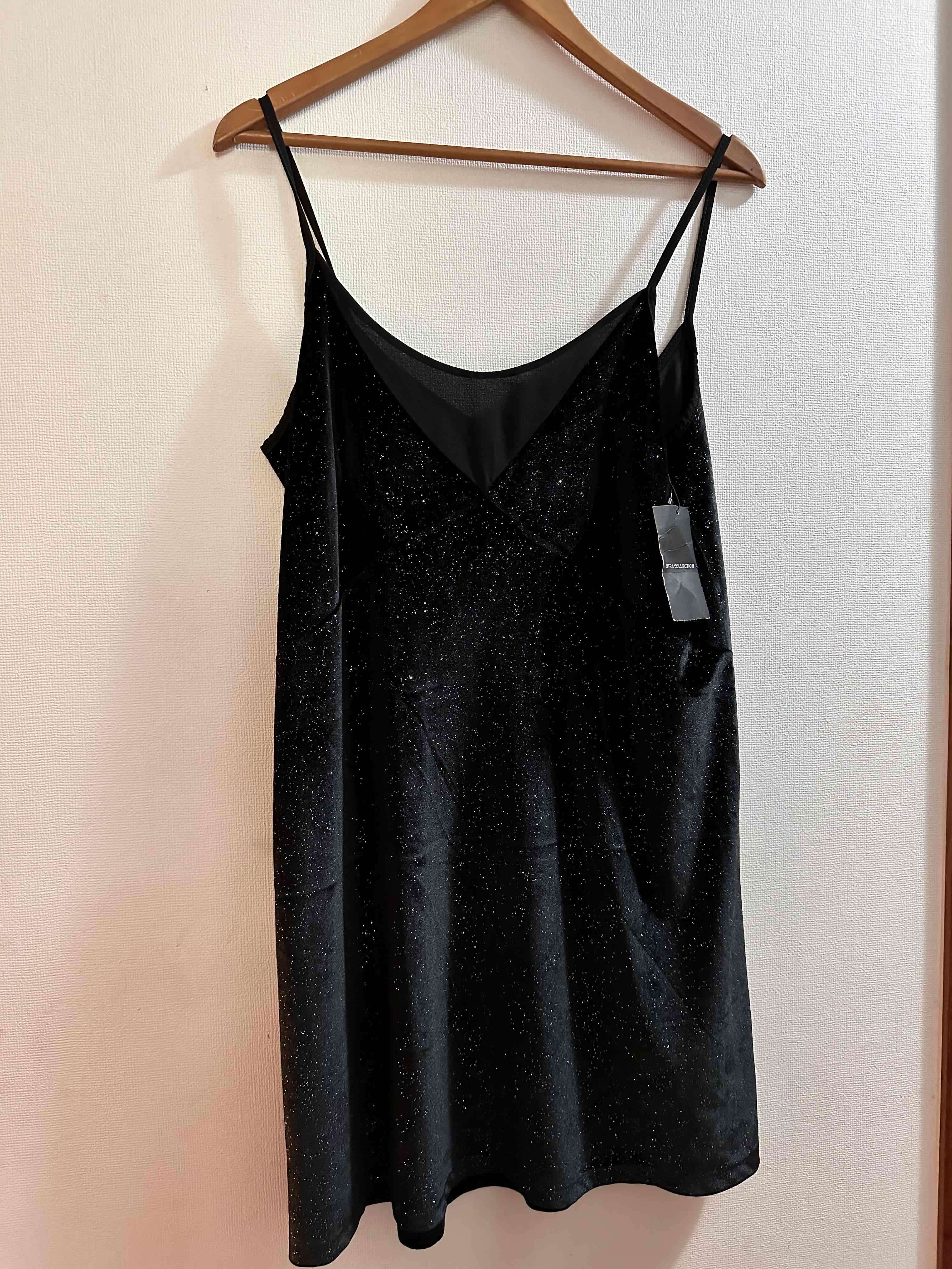 Vestido Sfera negro con brillo nuevo - 1
