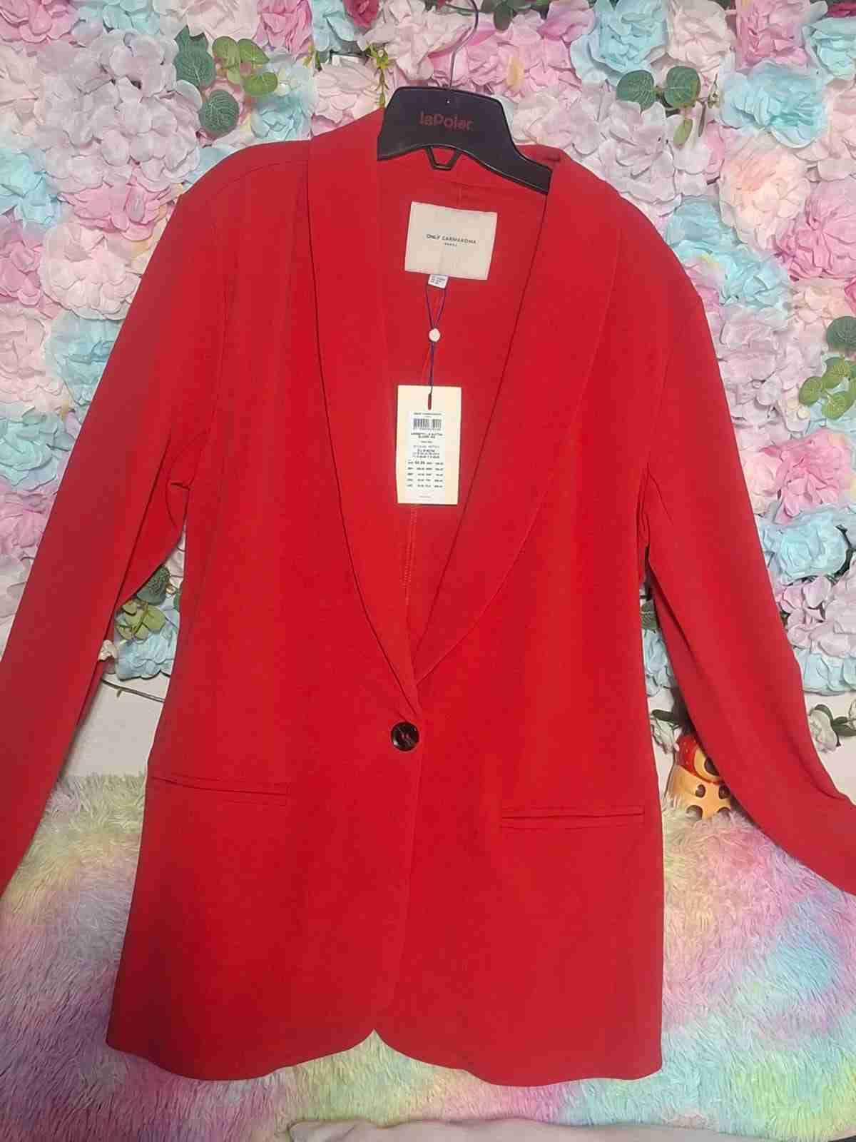Blazer rojo Only Carmakoma - miniatura 2