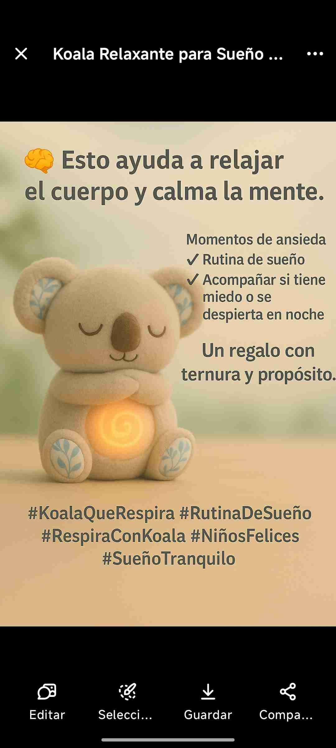 Koala que respira de peluche relajante - 1