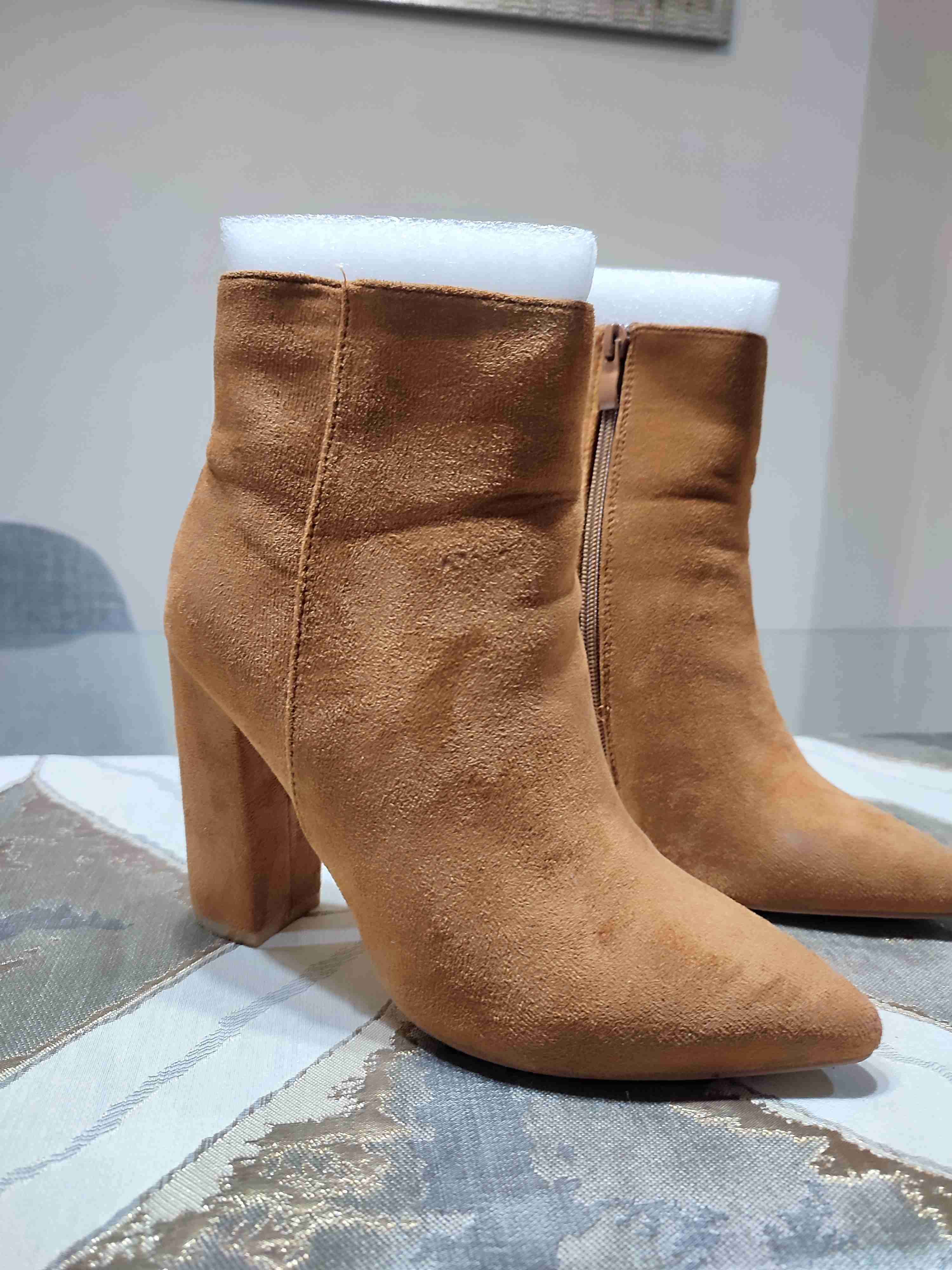 Botines de gamuza camel - 1