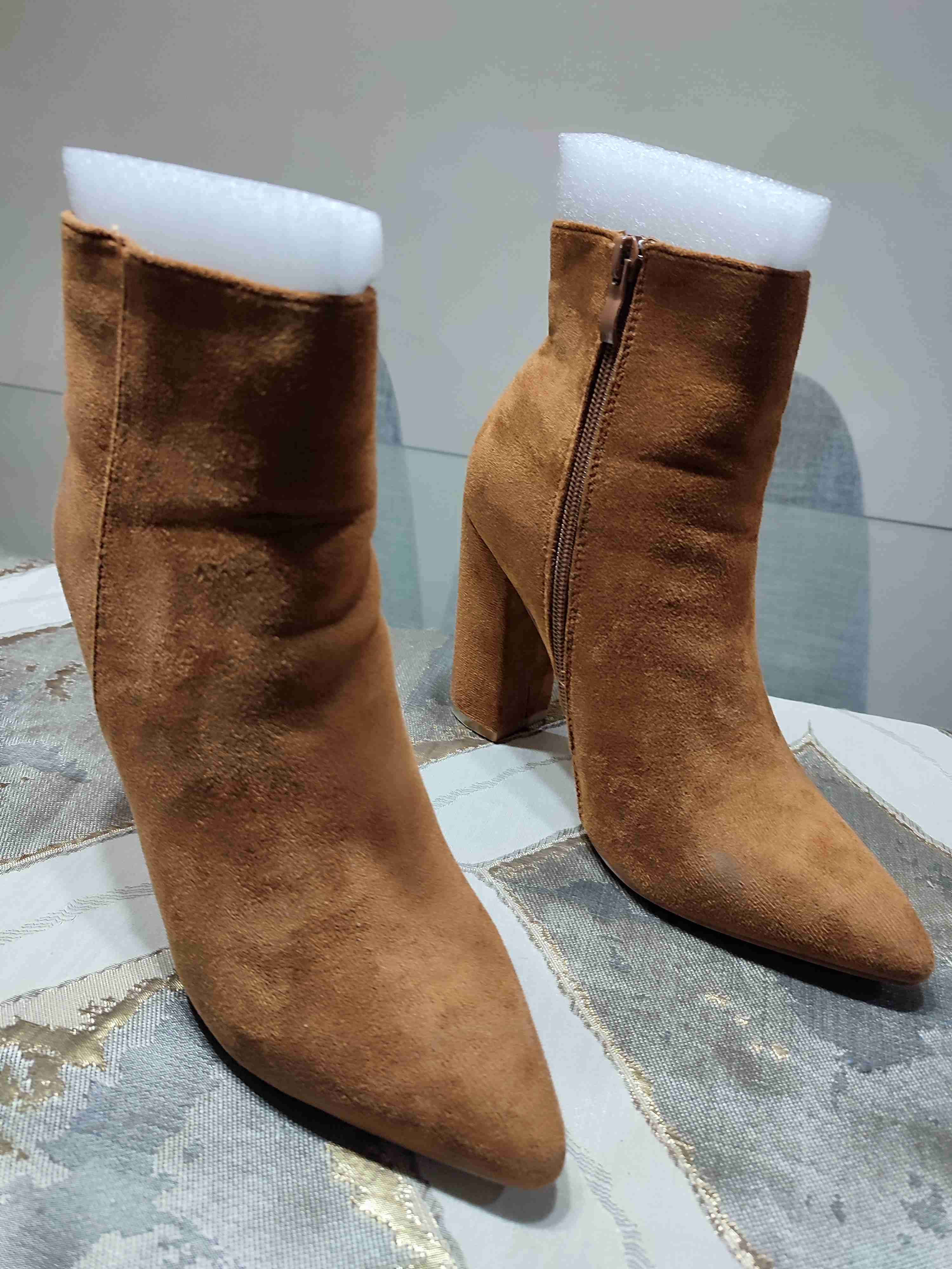 Botines de gamuza camel - 2