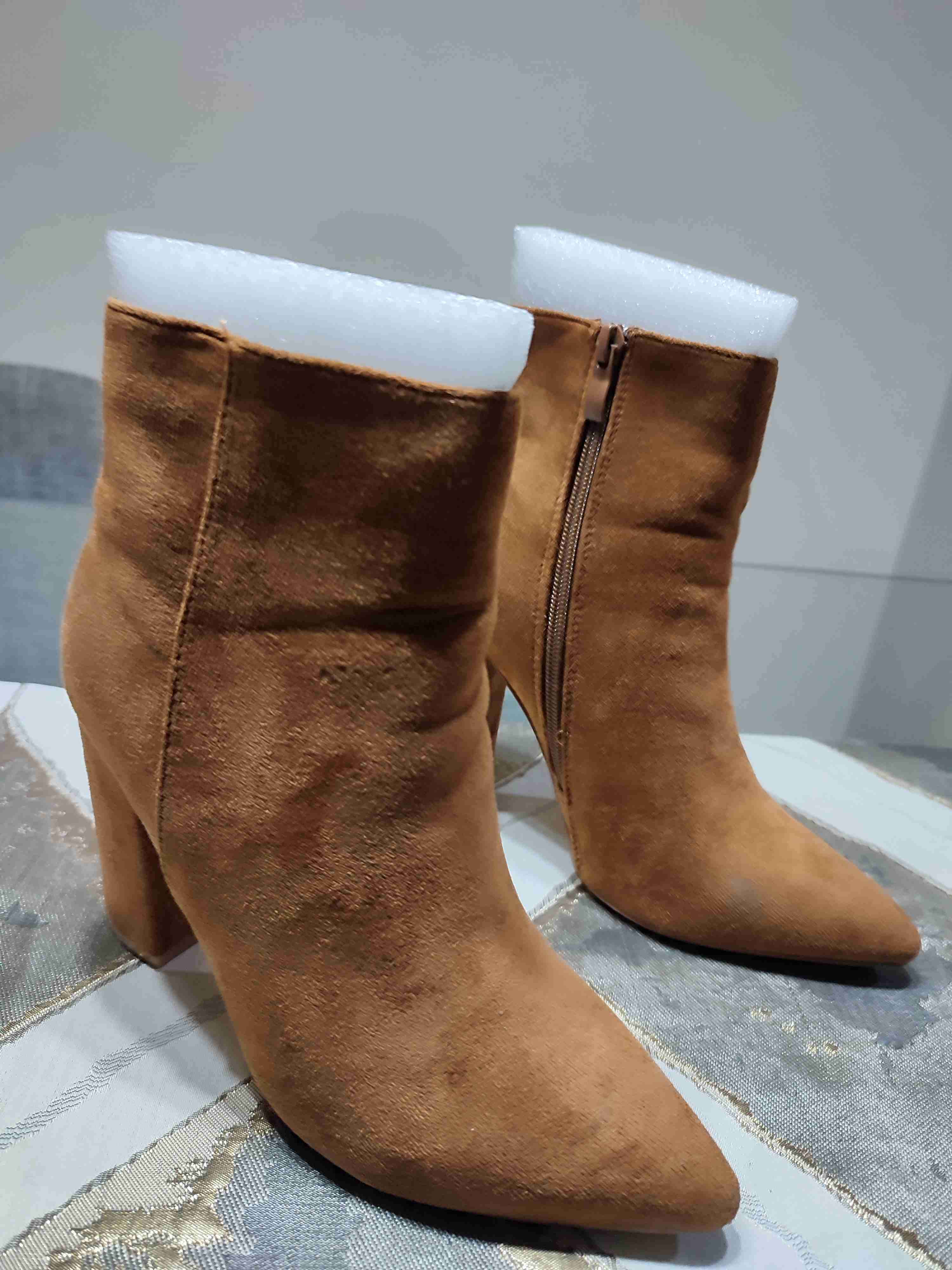 Botines de gamuza camel - 3