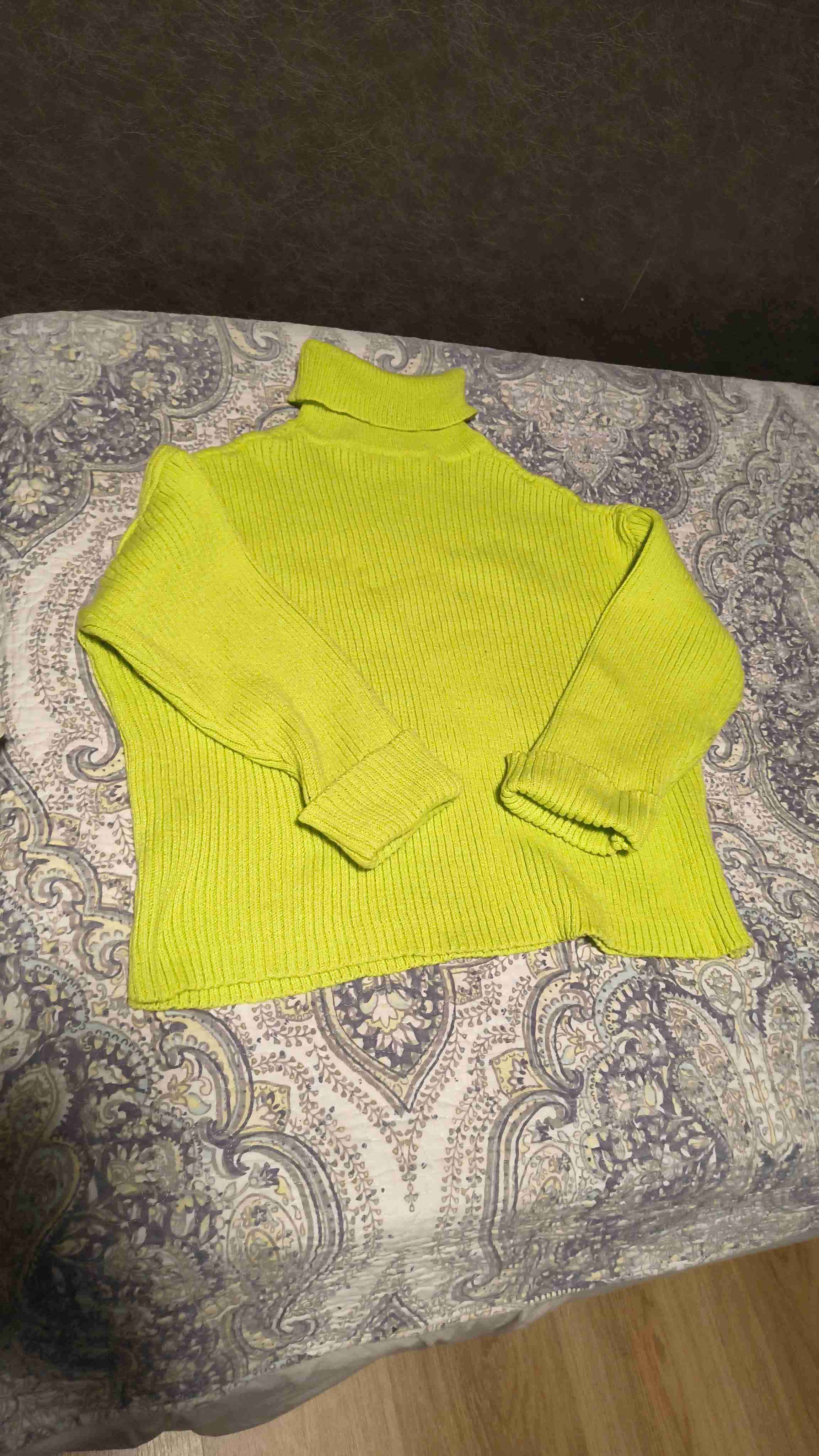 Suéter cuello alto café claro talla única otoño-in - miniatura 6