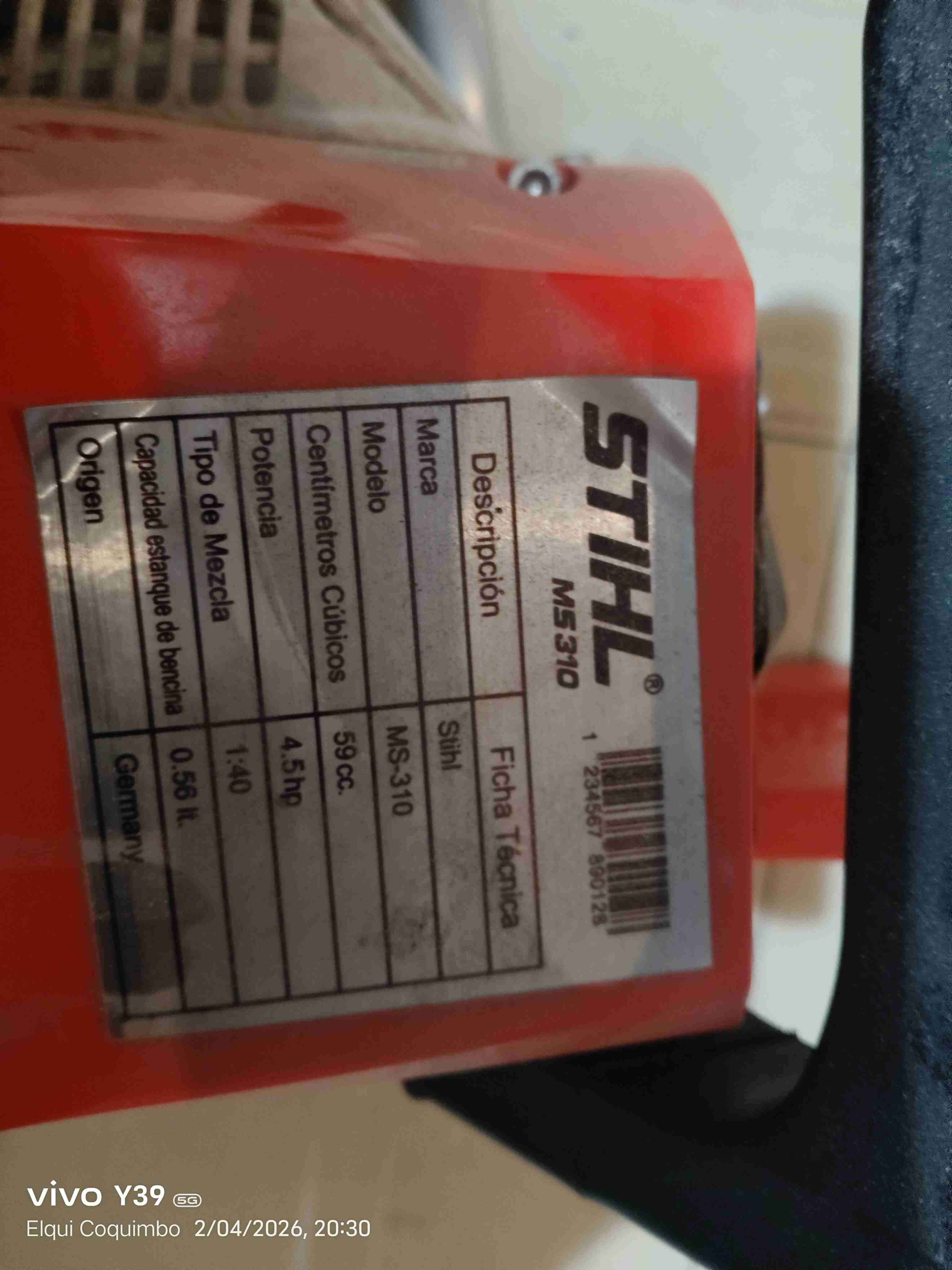 Motosierra Stihl MS310 20" - 2