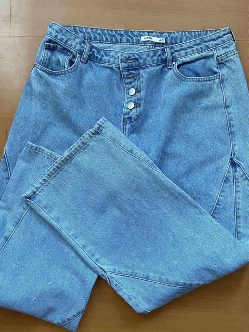 Jeans anchos de mezclilla claros - miniatura 2