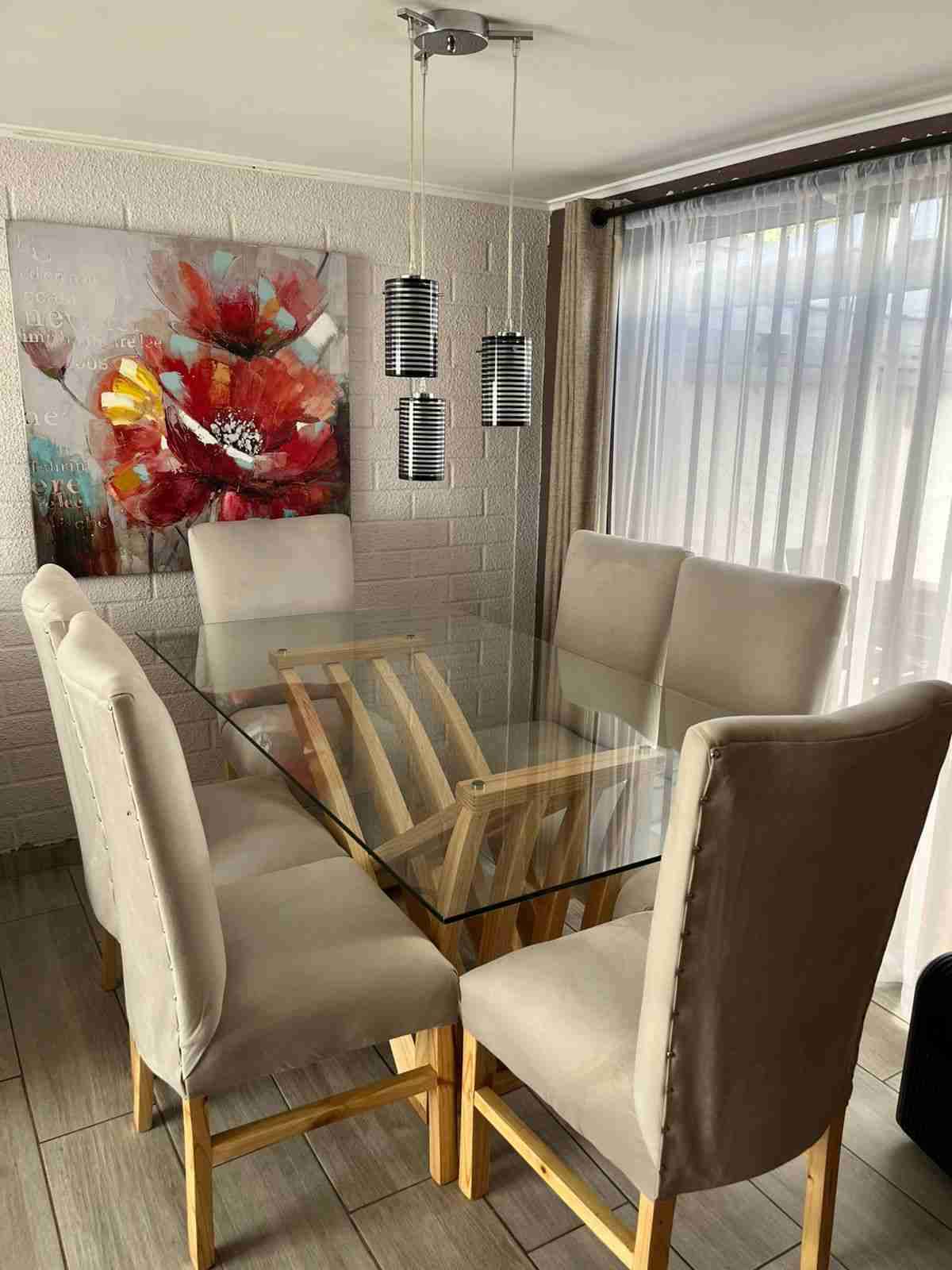 Comedor de vidrio 6 sillas - 3