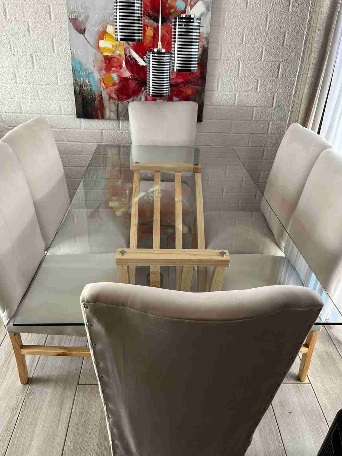 Comedor de vidrio 6 sillas - 4