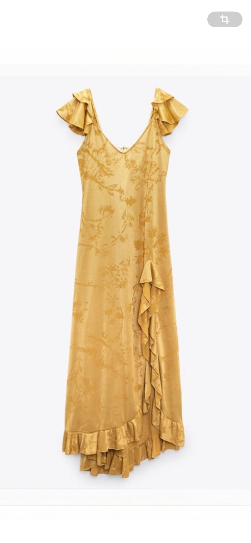 Vestido largo amarillo Zara - 1