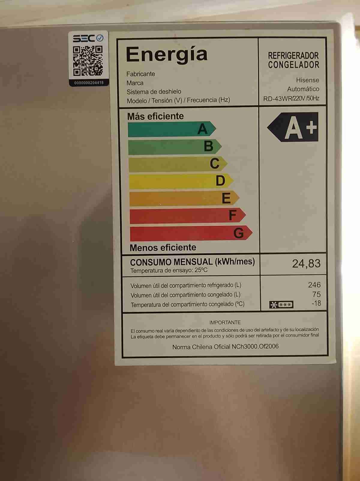 Refrigerador dos puertas hisense - miniatura 4