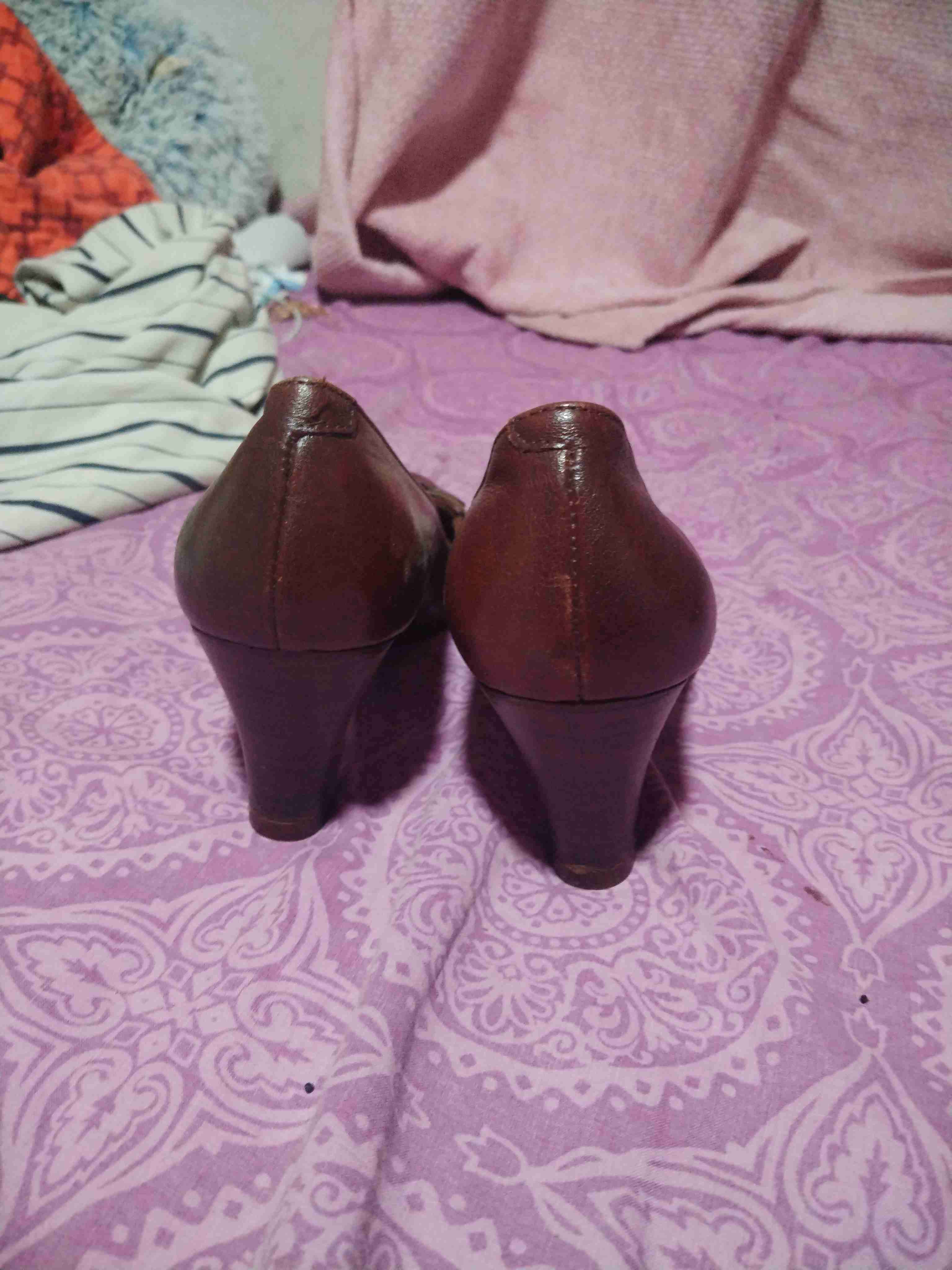 Zapatos de cuero marrón con hebilla - 3