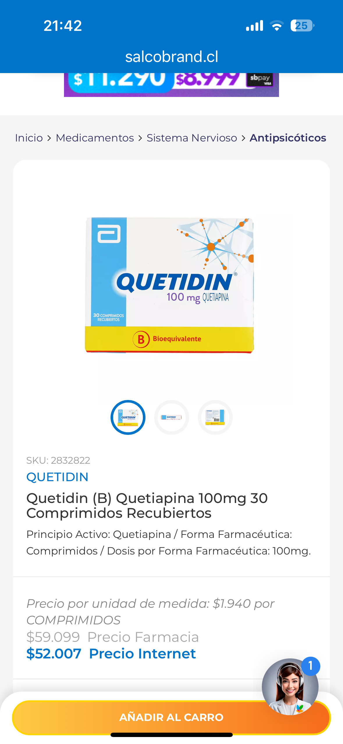 Quetidin 100 mg - 3