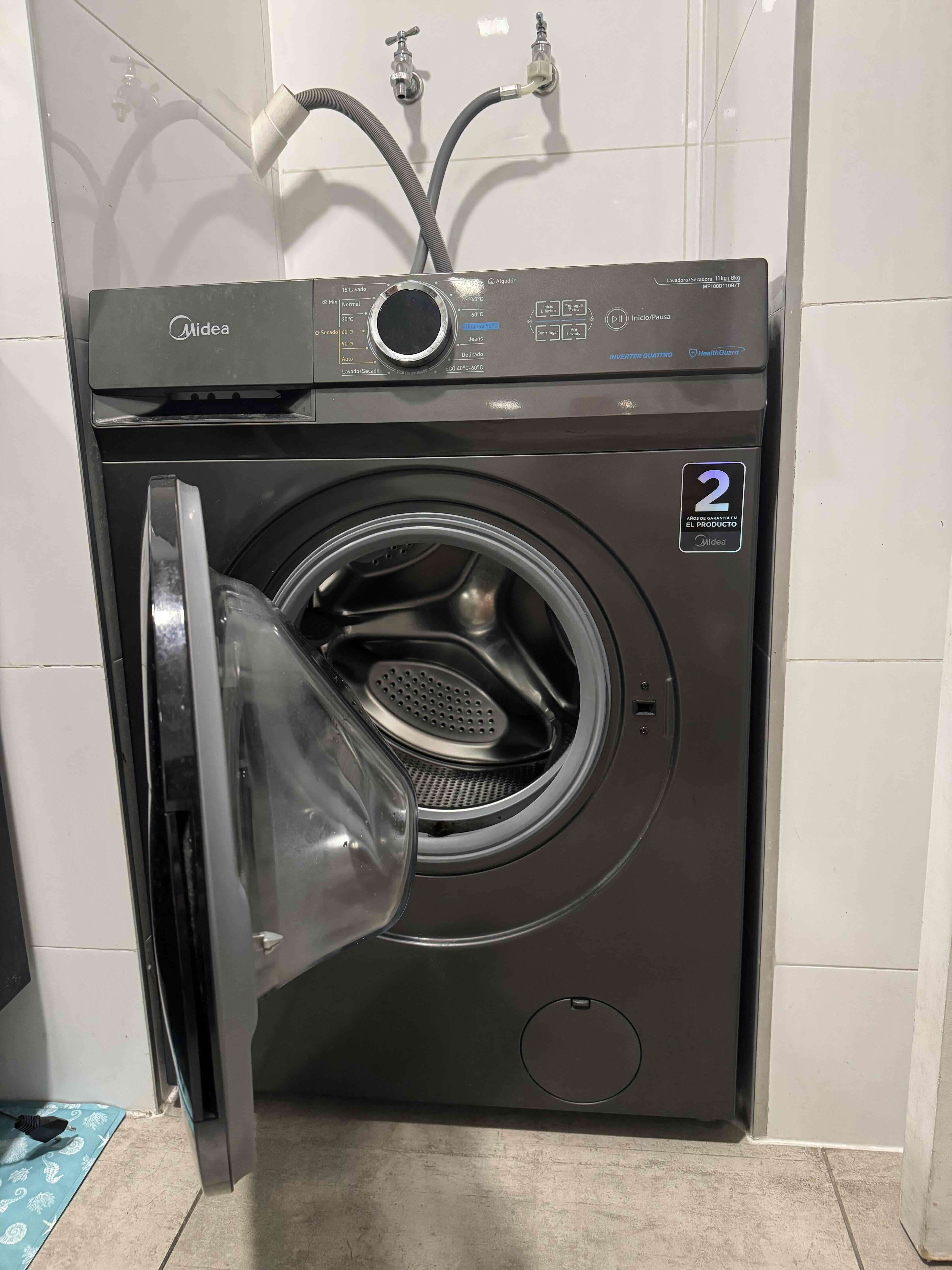 Lavadora Secadora Midea frontal gris - miniatura 2