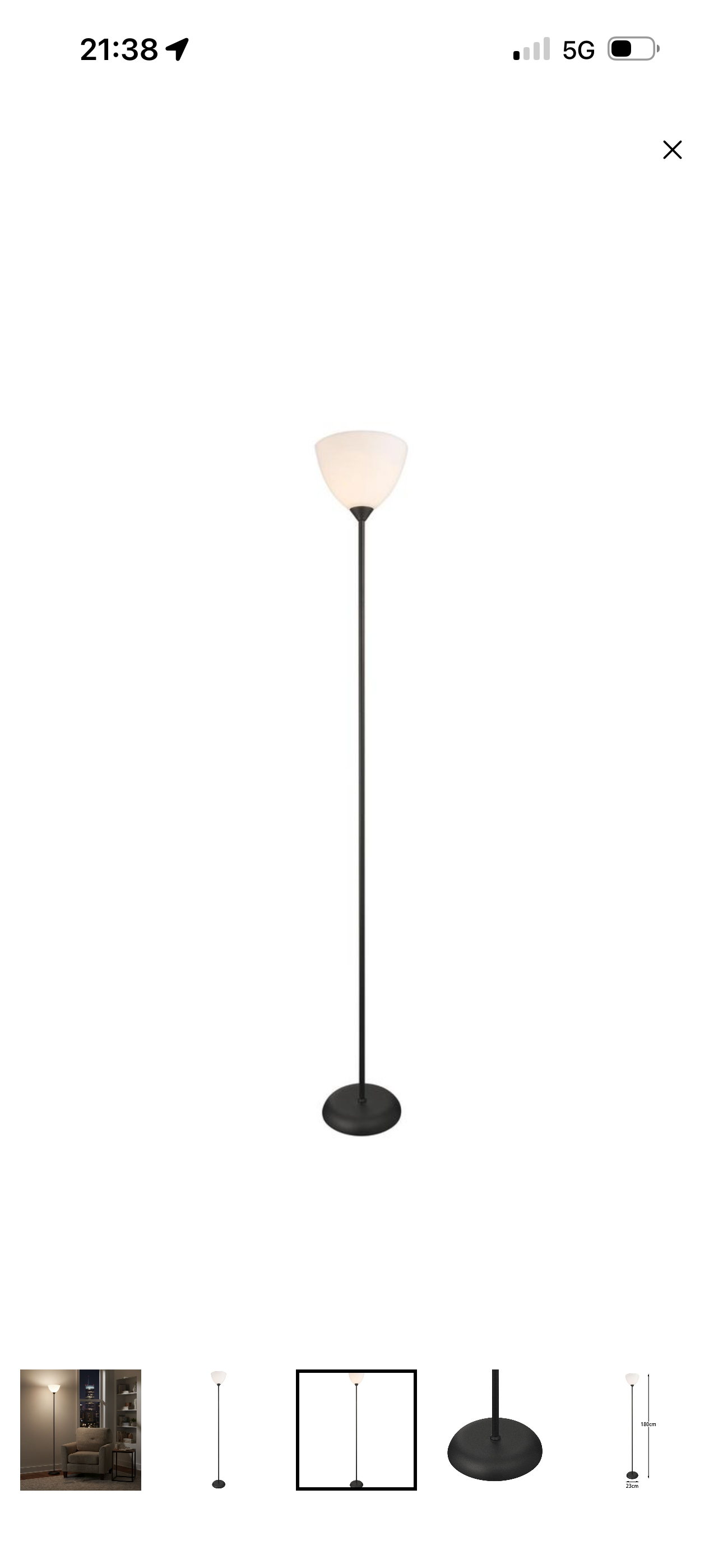 Lámpara de pie blanca moderna - 2