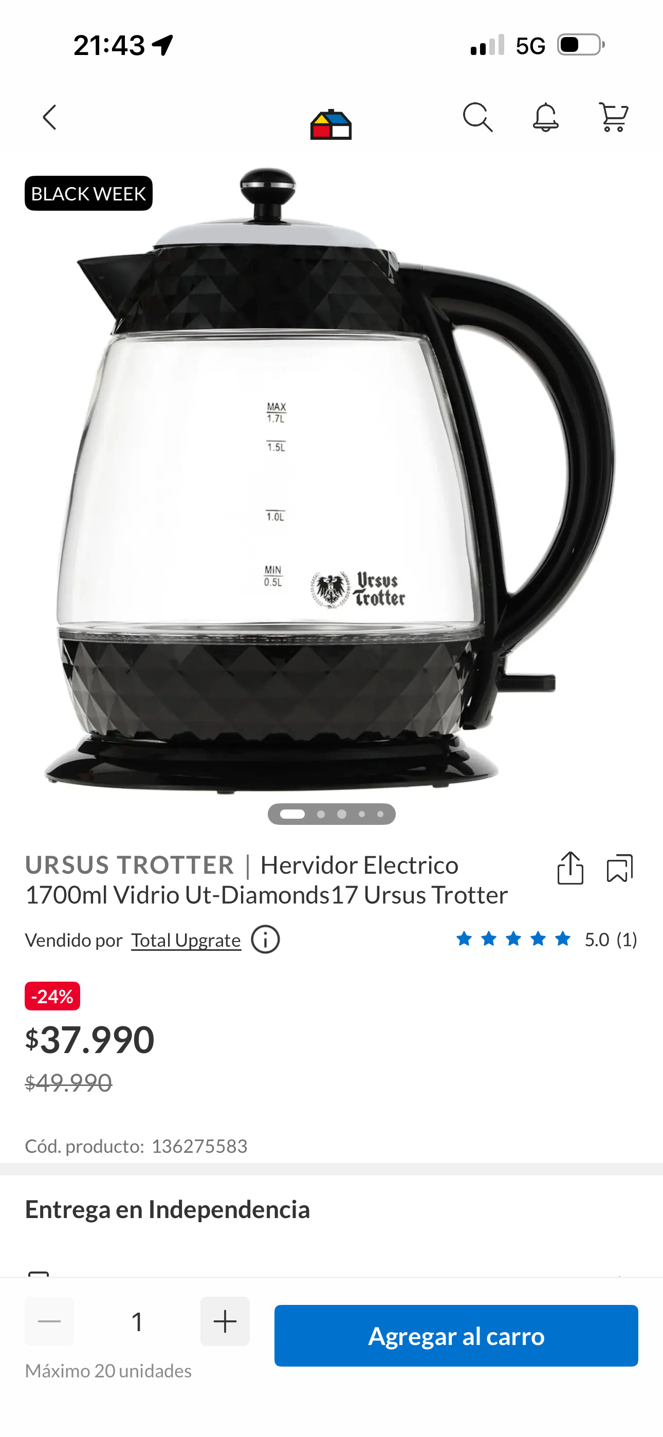 Hervidor y tostadora negra - miniatura 3