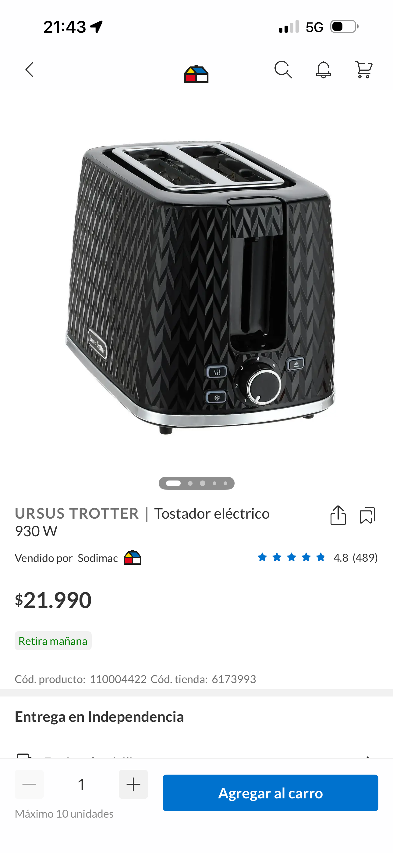 Hervidor y tostadora negra - miniatura 4