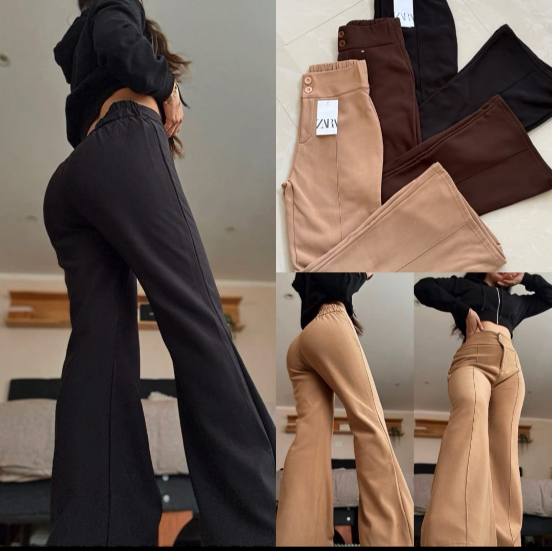 Pantalones acampanados negros - 3