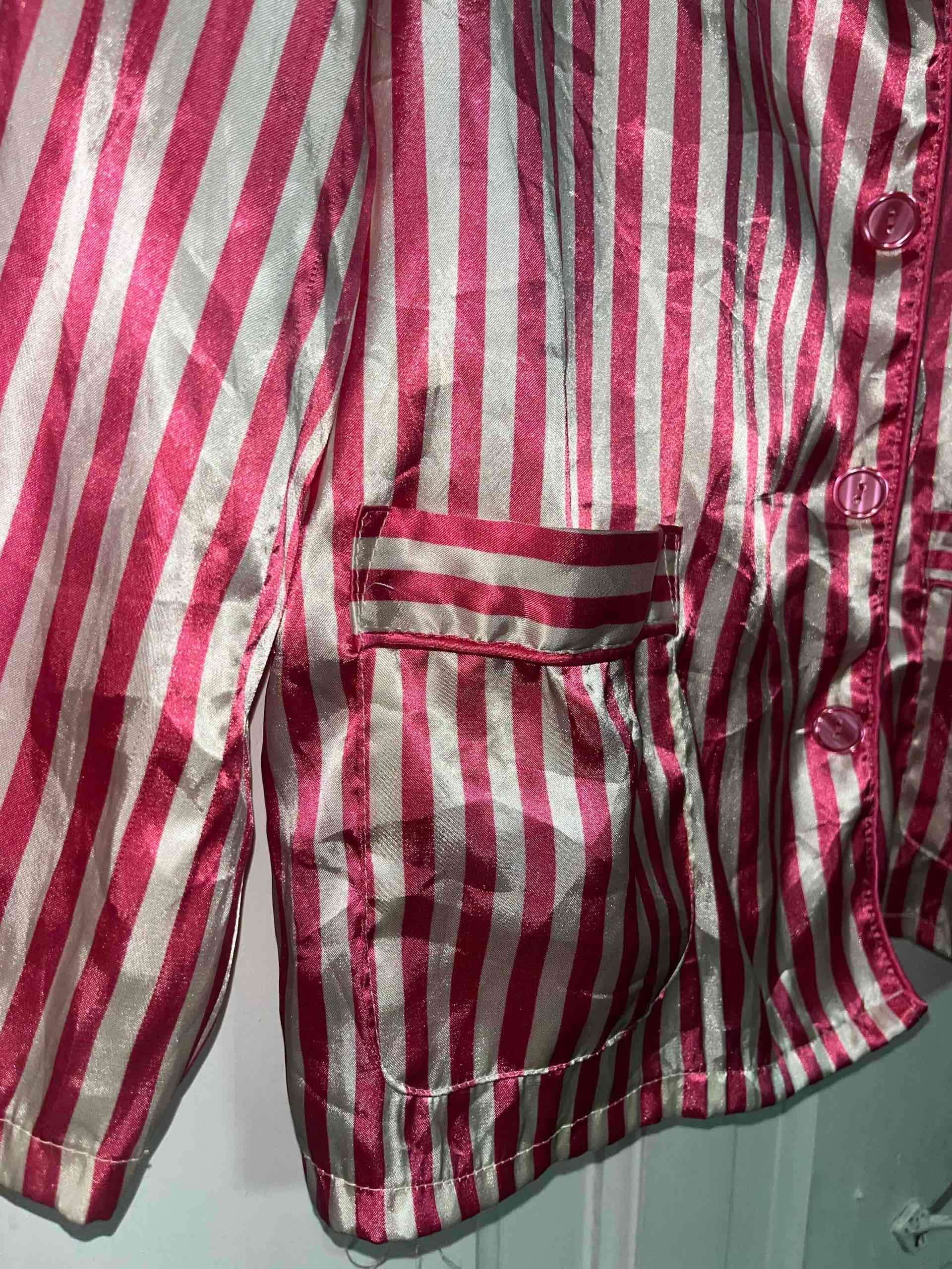 Blusa satinada rayada rosa - 3