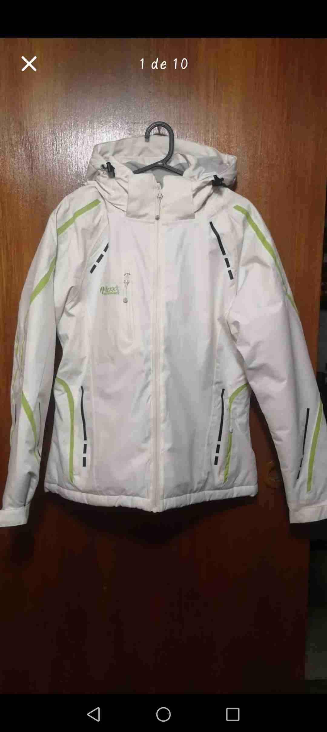 Chaqueta blanca impermeable mujer - miniatura 1
