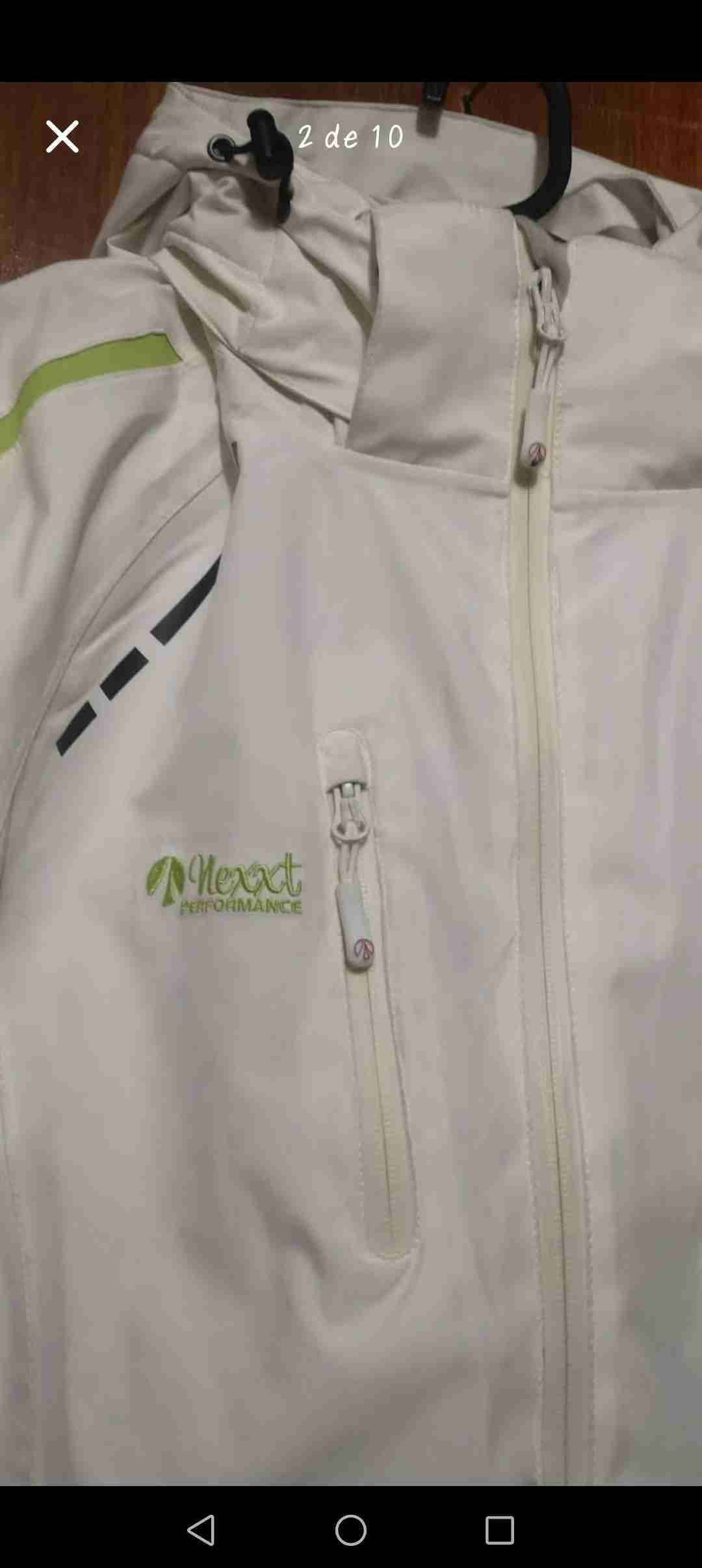 Chaqueta blanca impermeable mujer - miniatura 3