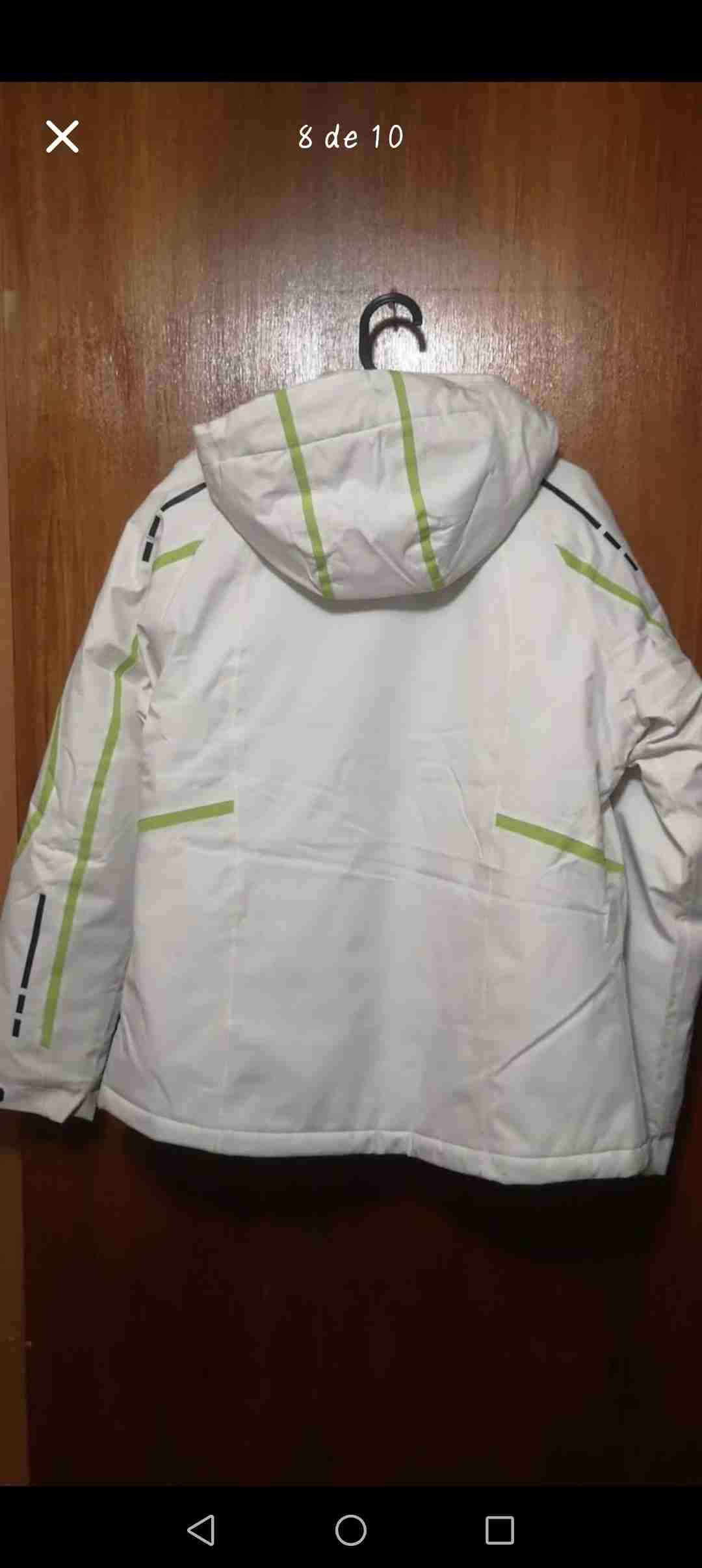 Chaqueta blanca impermeable mujer - miniatura 4