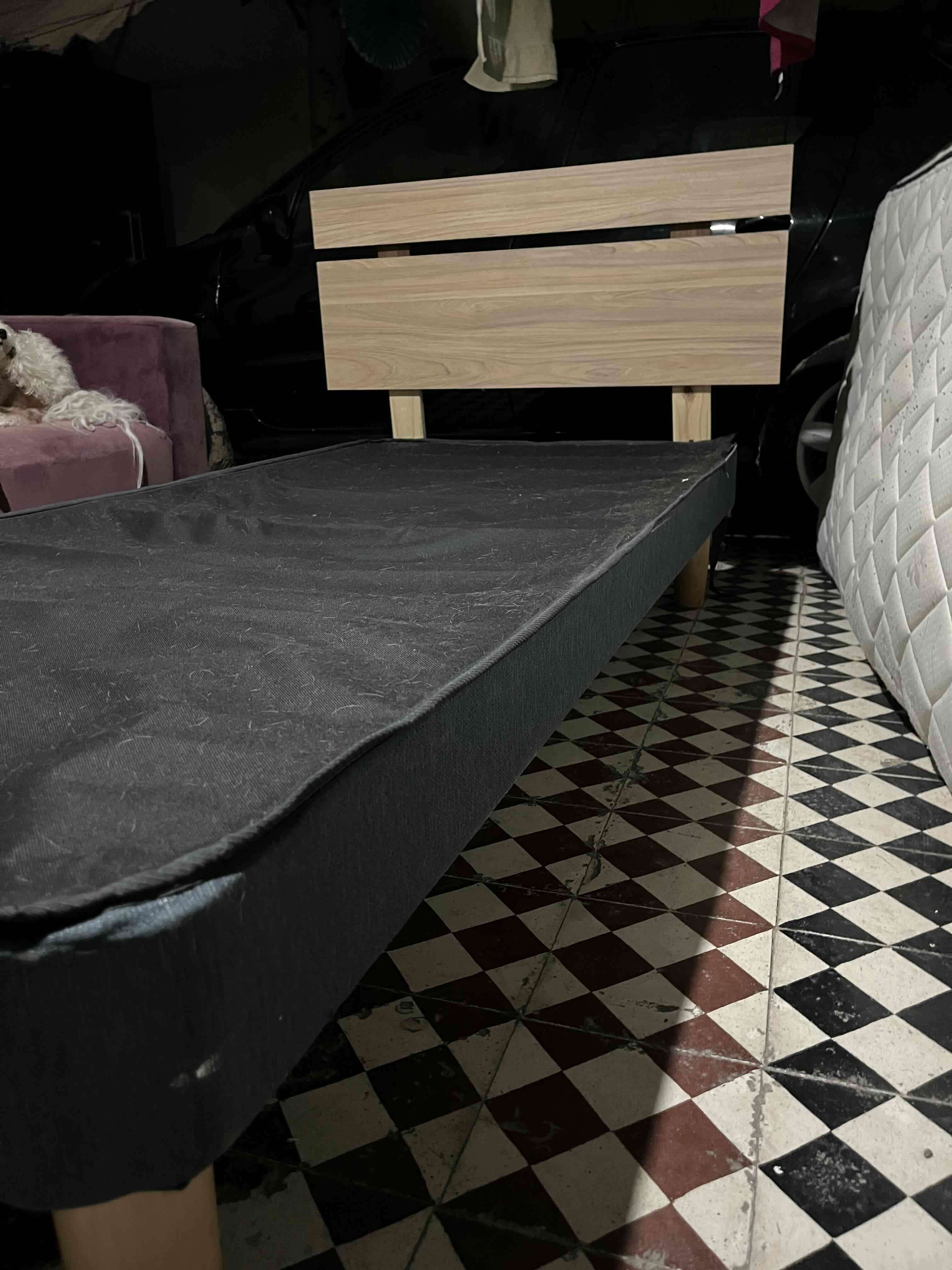 Cama con base de madera una plaza - 3