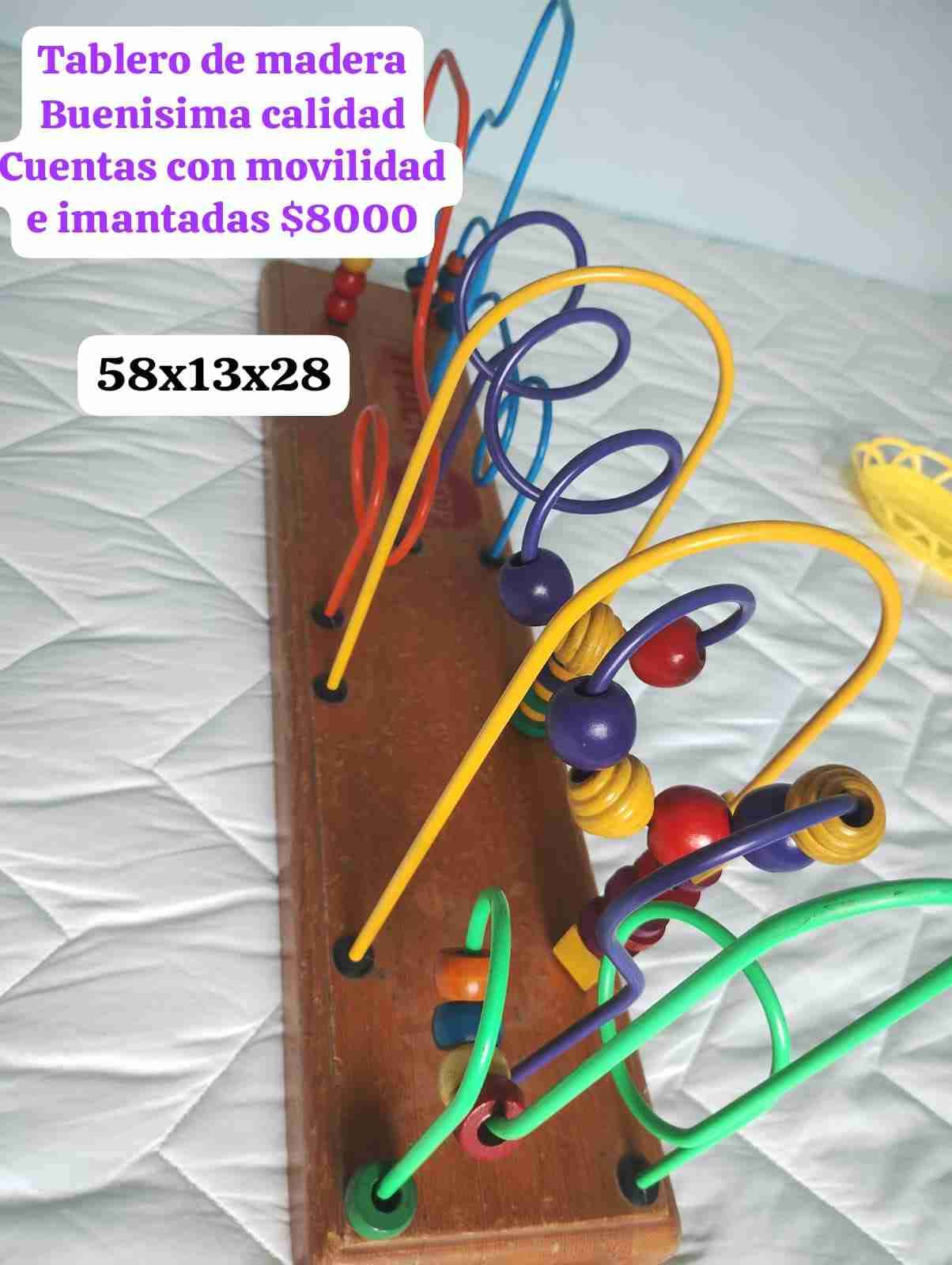 Ábaco de madera colorido