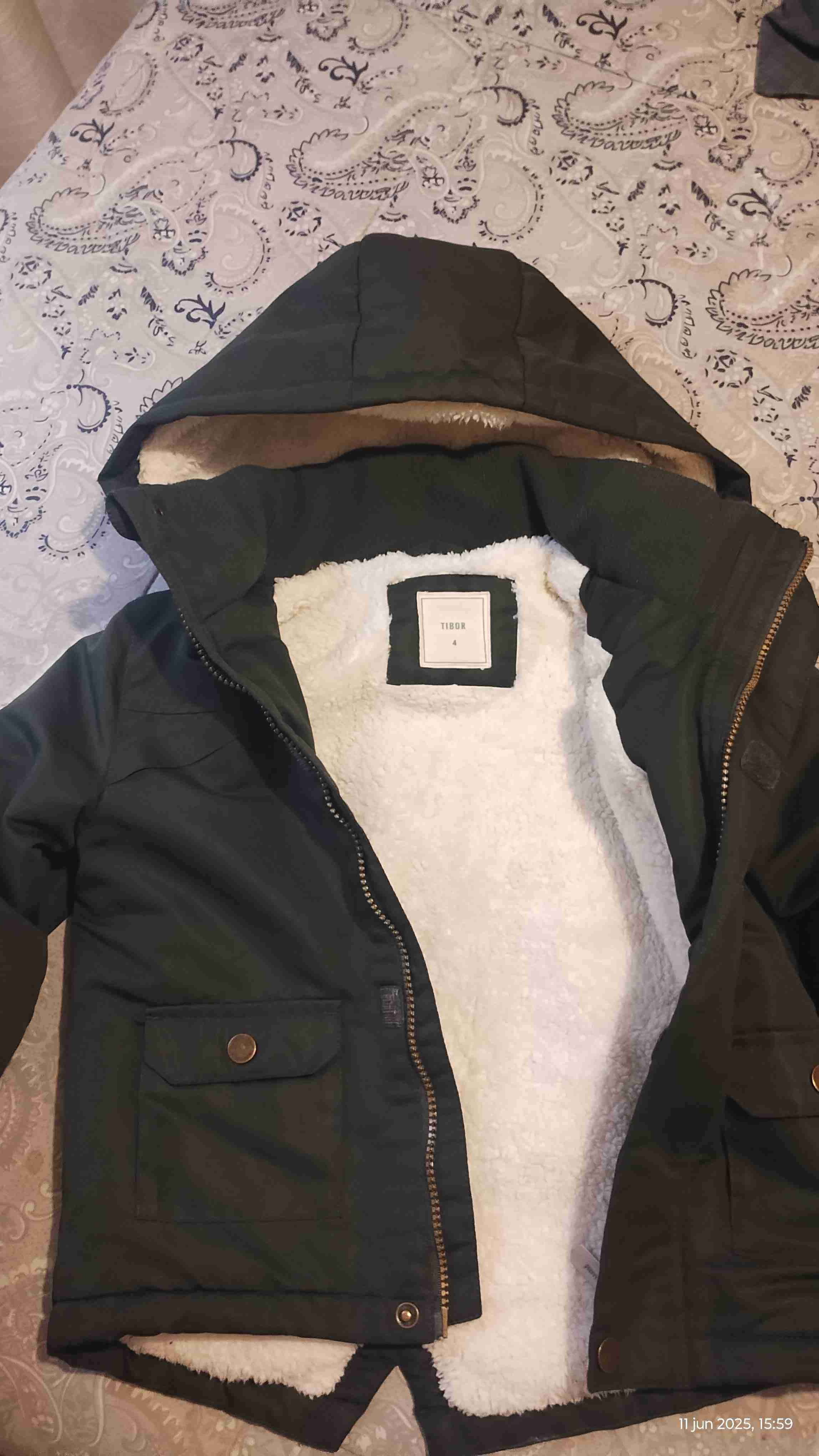 Parka verde con capucha t.4 - miniatura 2