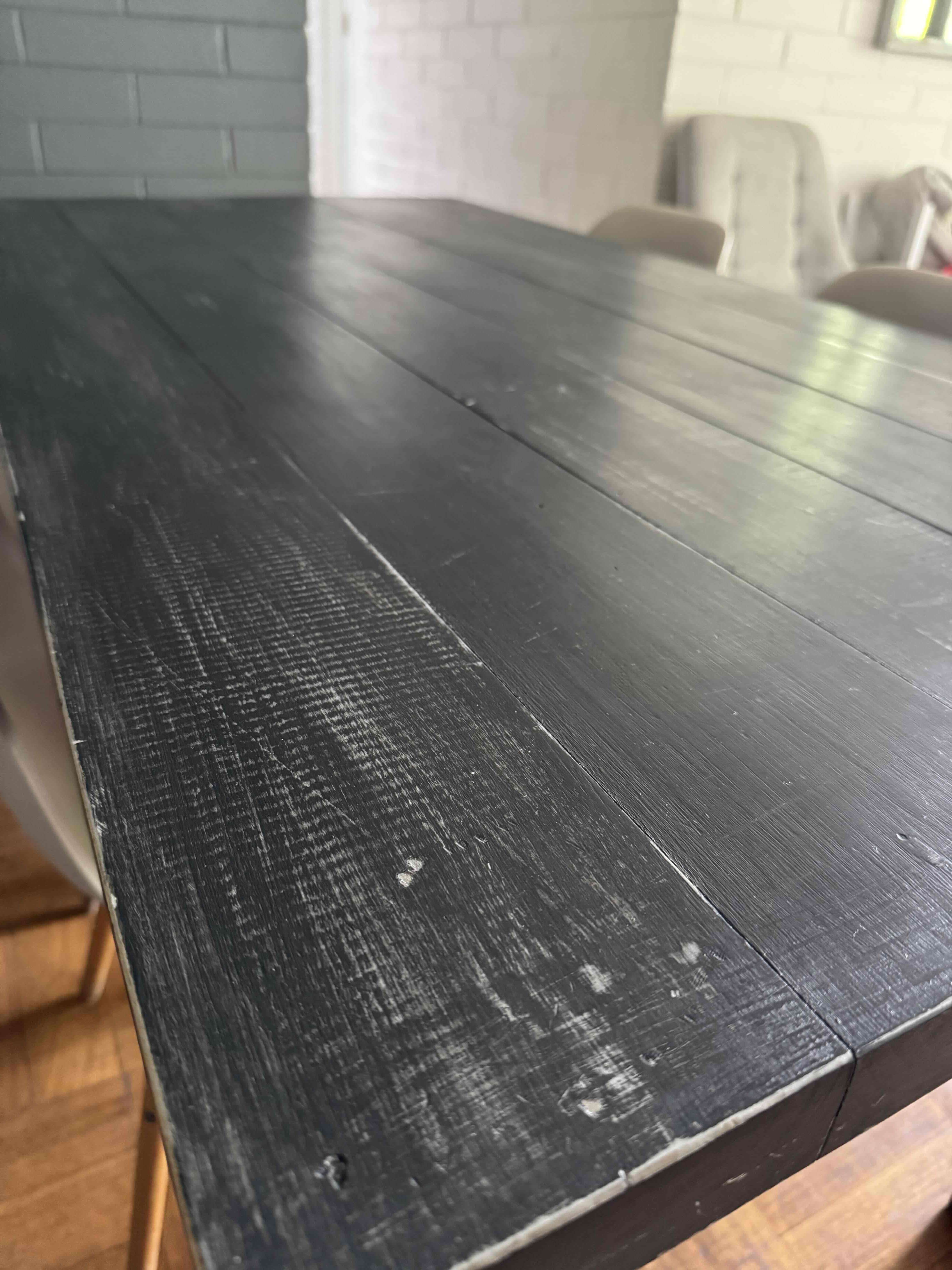 Mesa comedor madera oscura - 4