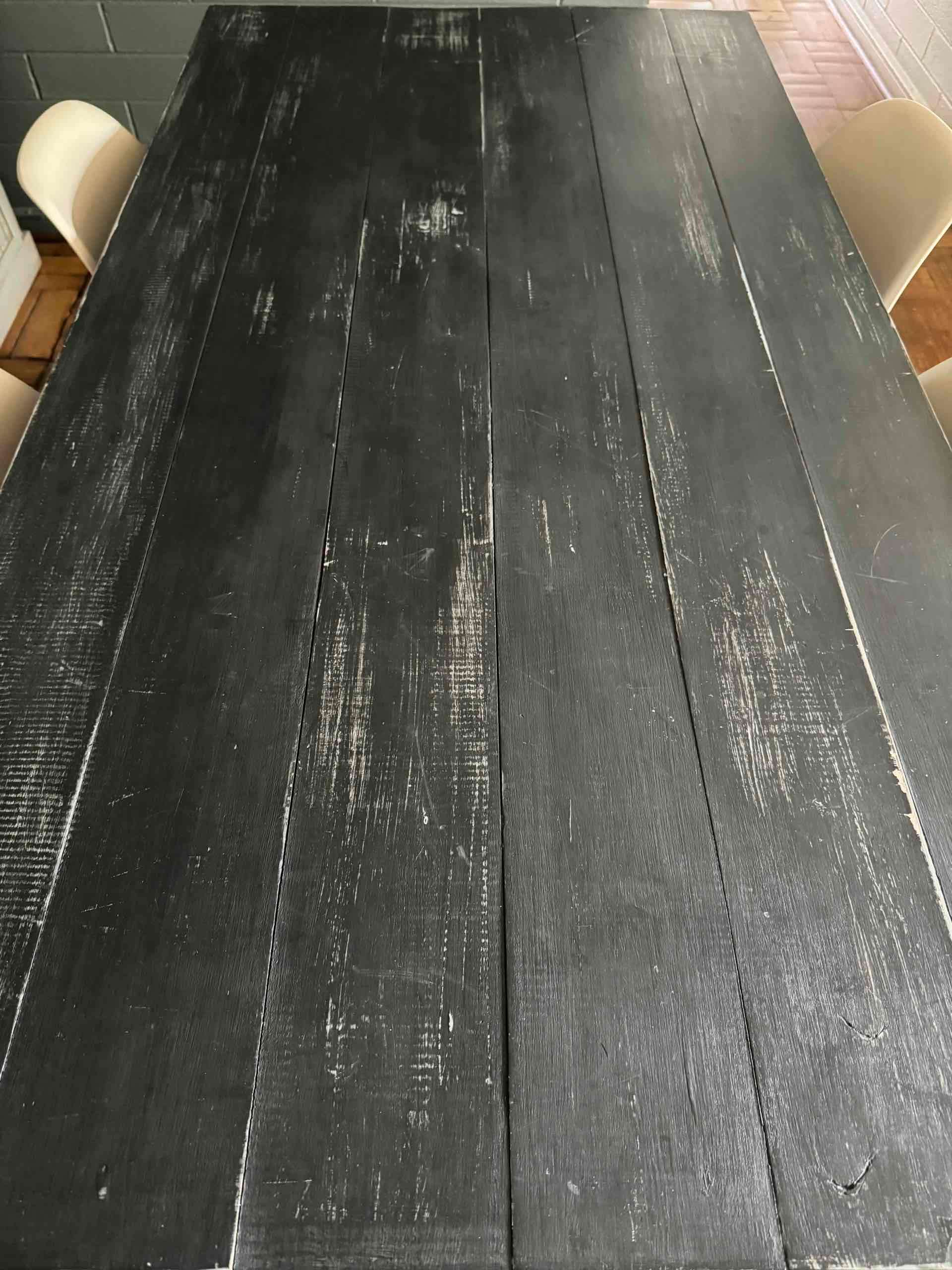 Mesa comedor madera oscura - 5