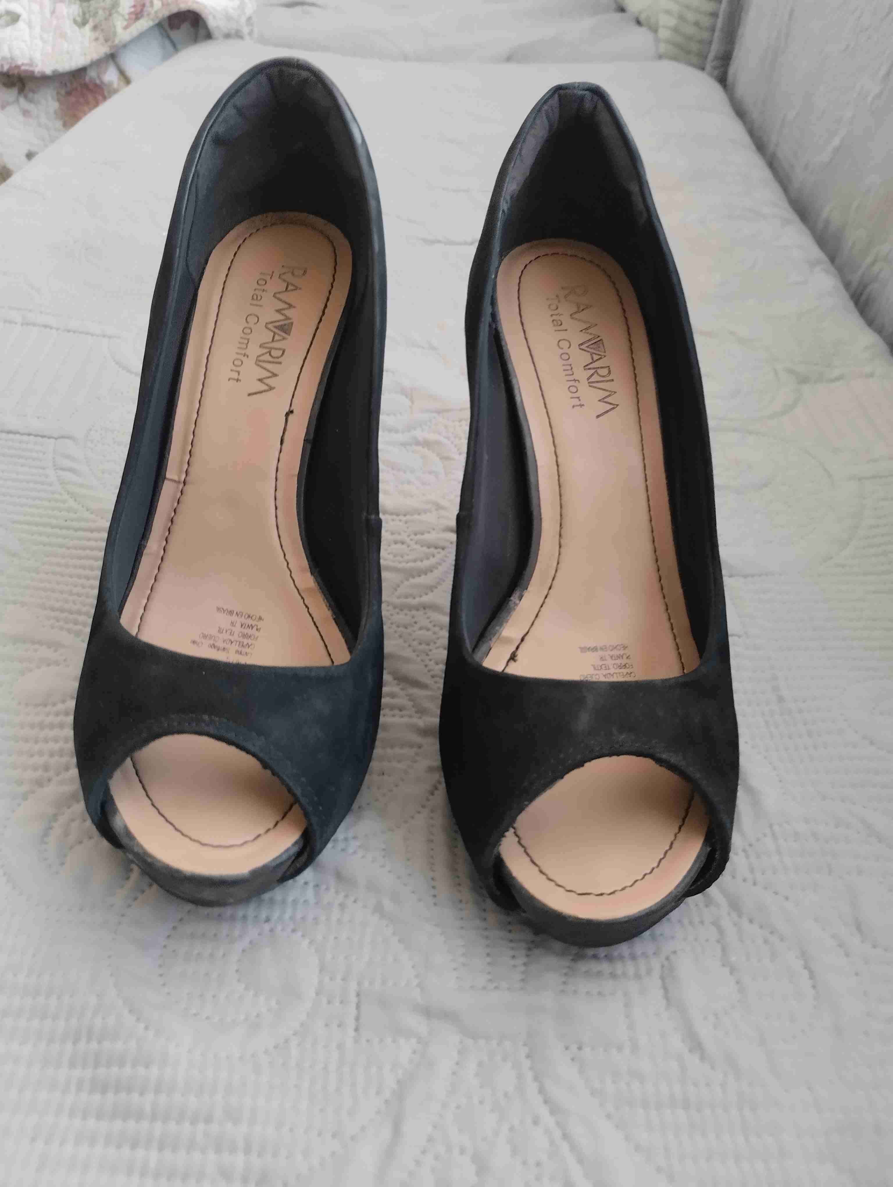 Tacones negros open toe - 1