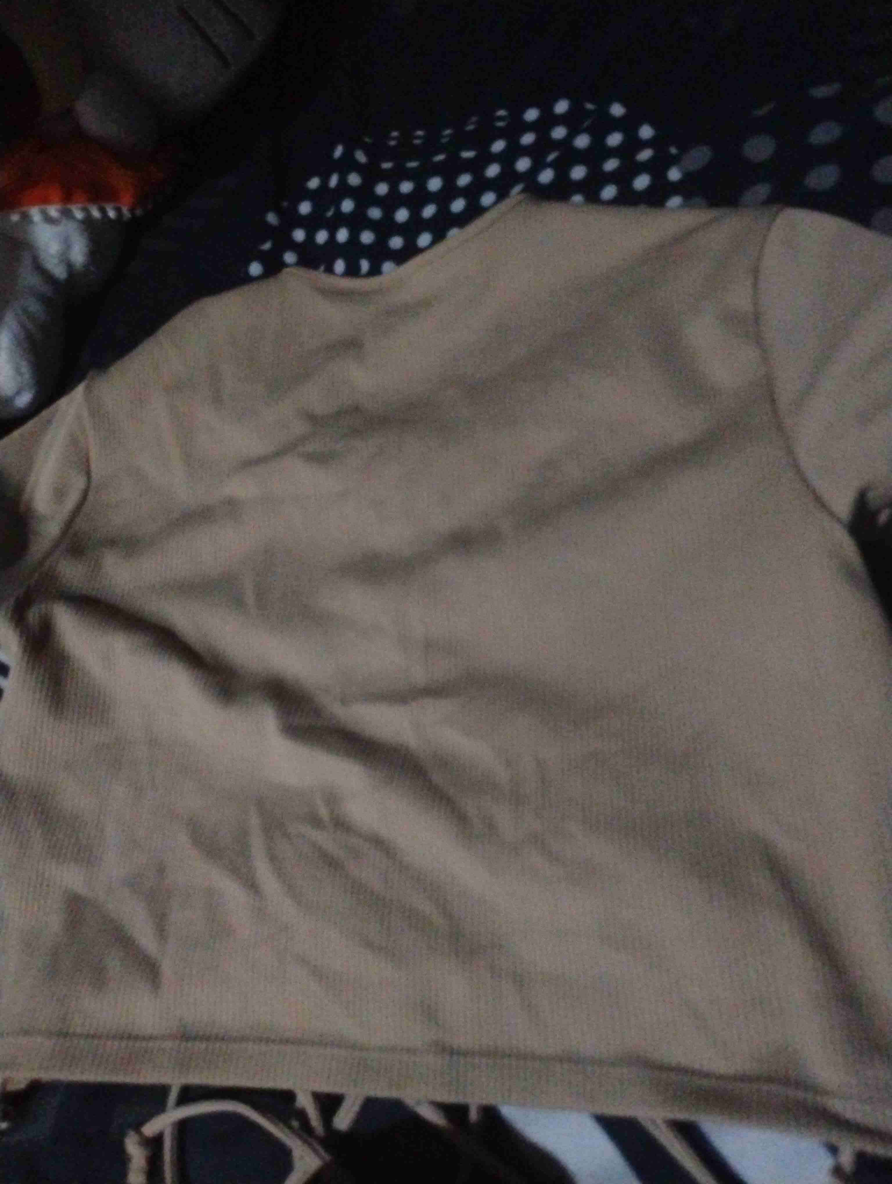 Top beige acanalado ajustable - 2