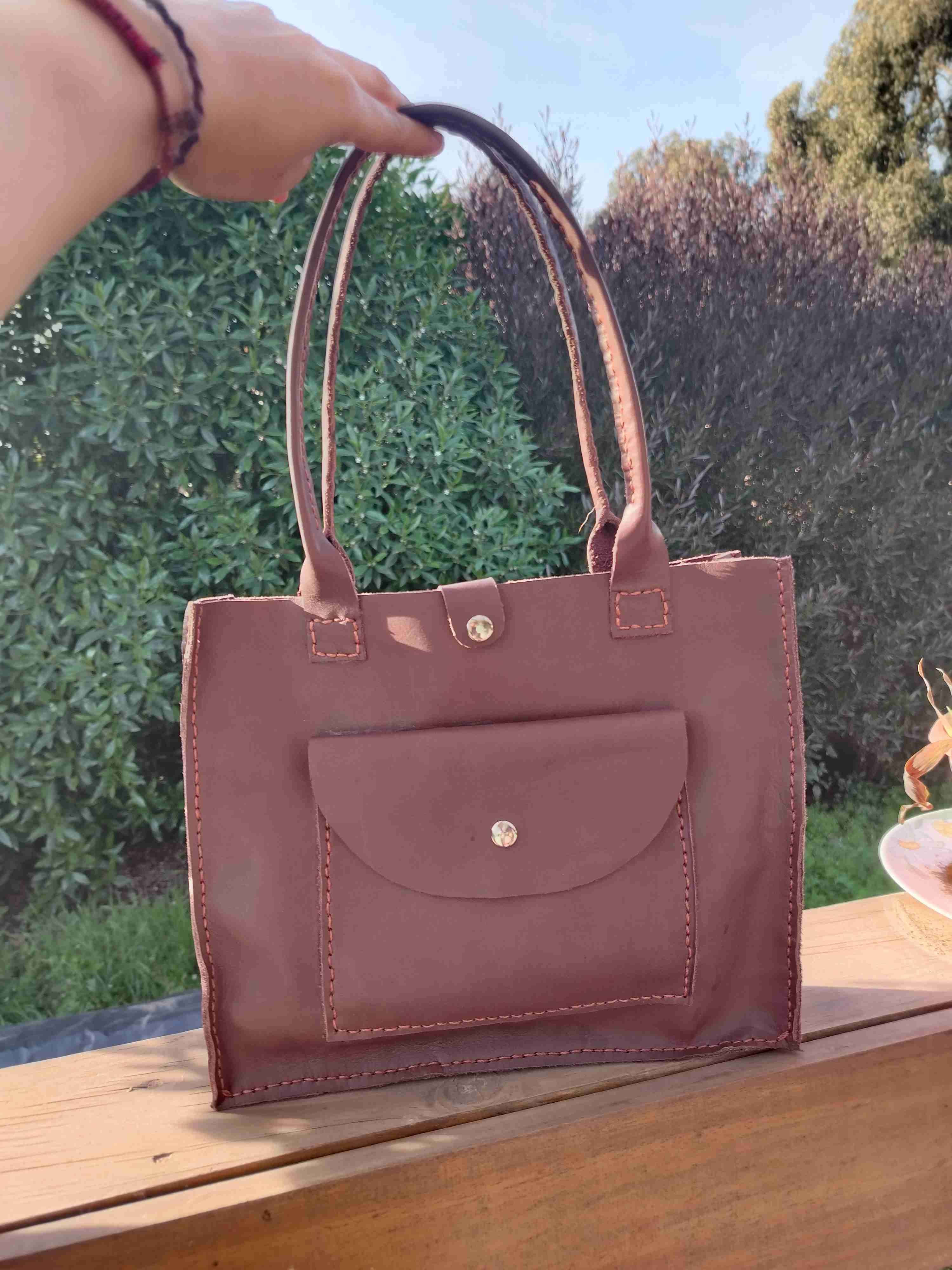 Cartera de cuero marrón - 2