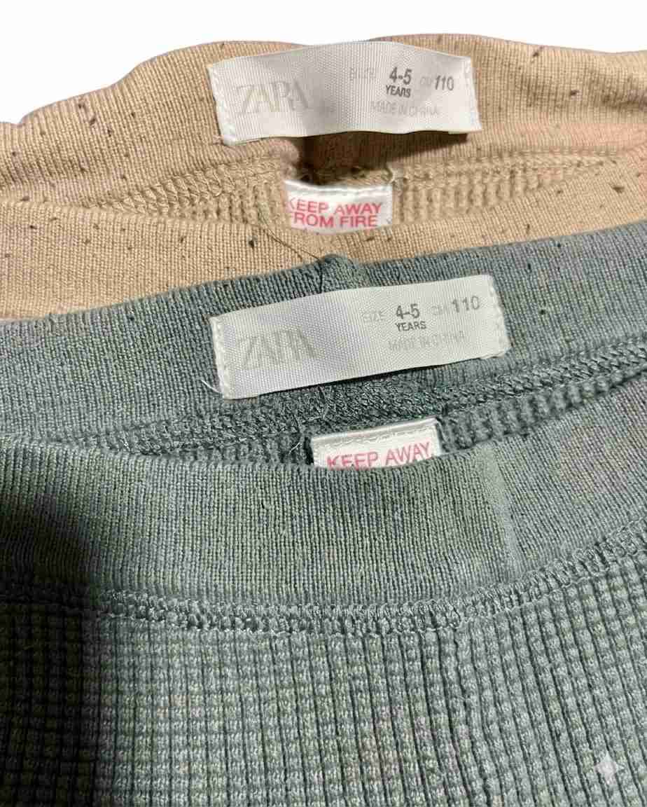 Pantalones tejidos beige y verde - miniatura 4