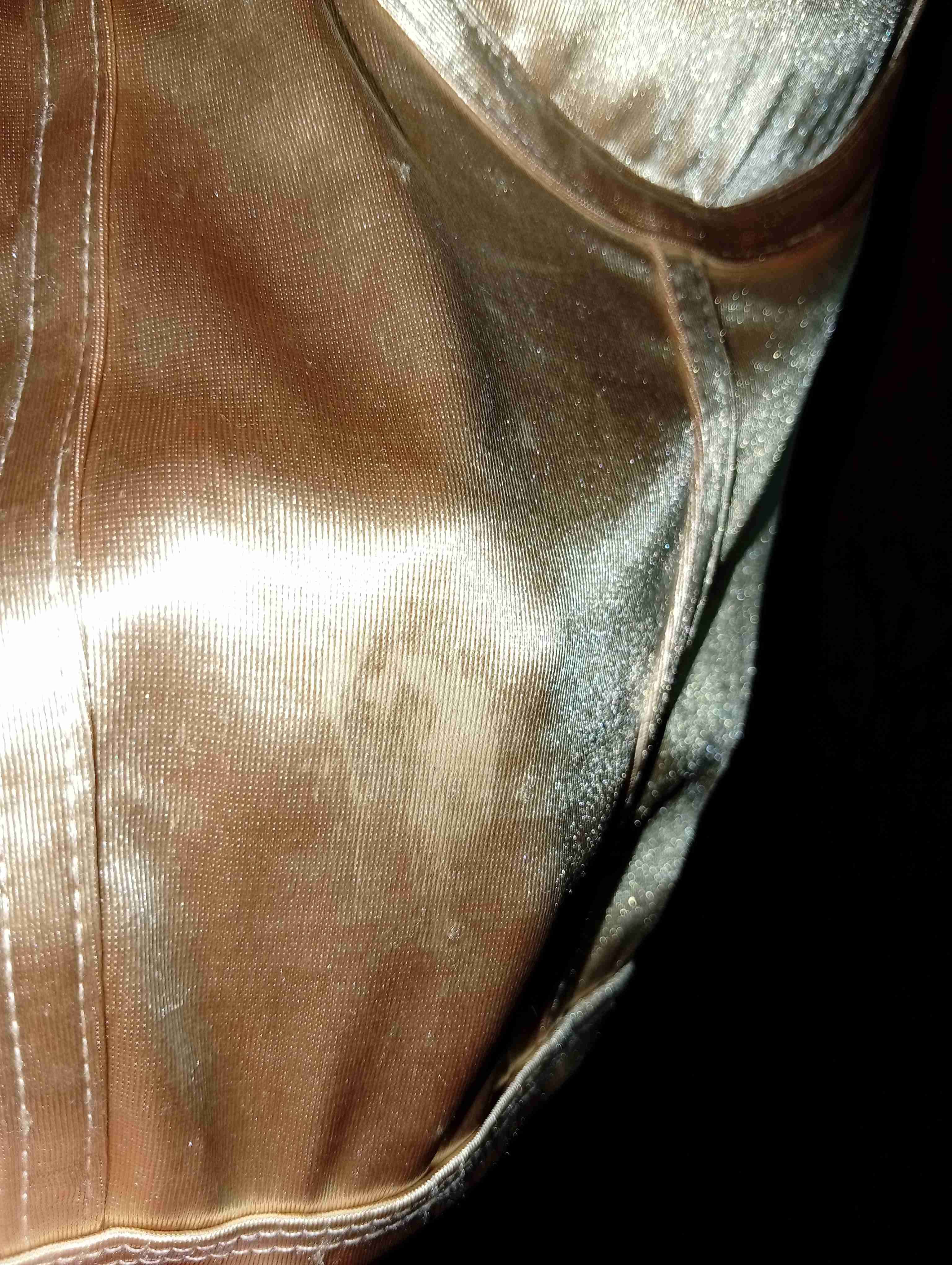 Top satinado dorado talla S - 4