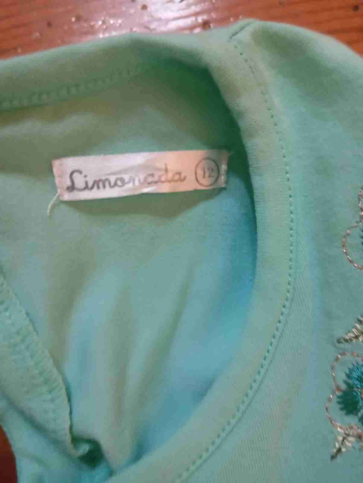 Vestido verde bordado talla 12 - 4