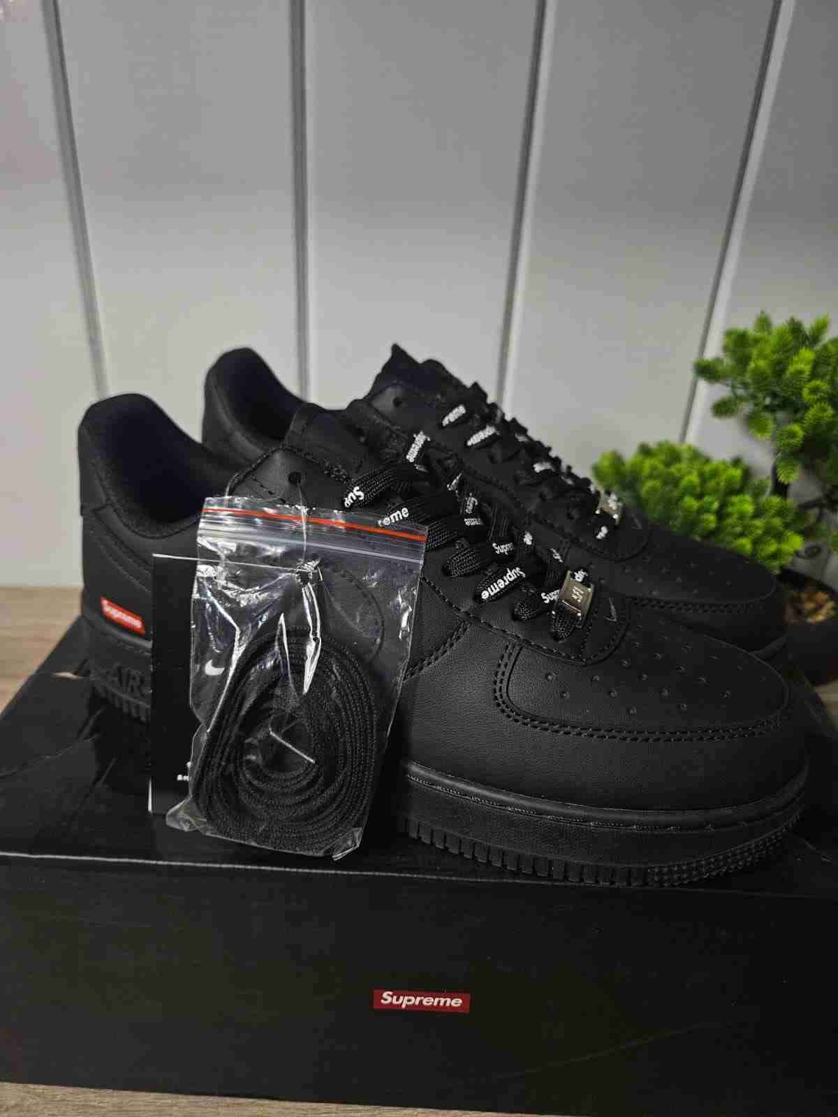 Zapatillas Airforce 1 x supreme negras nike - 6