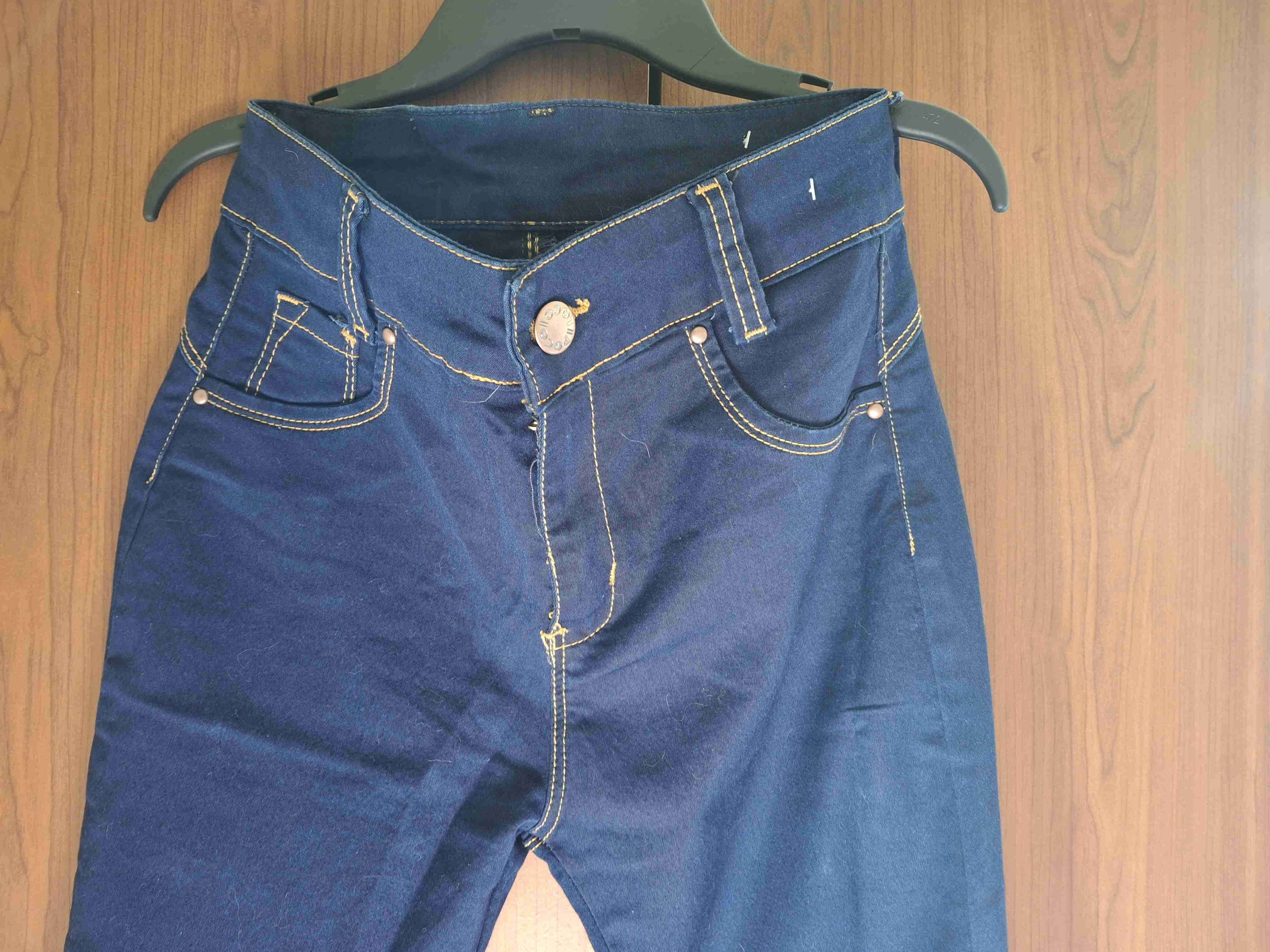 Jeans azul oscuro pitillo - 1
