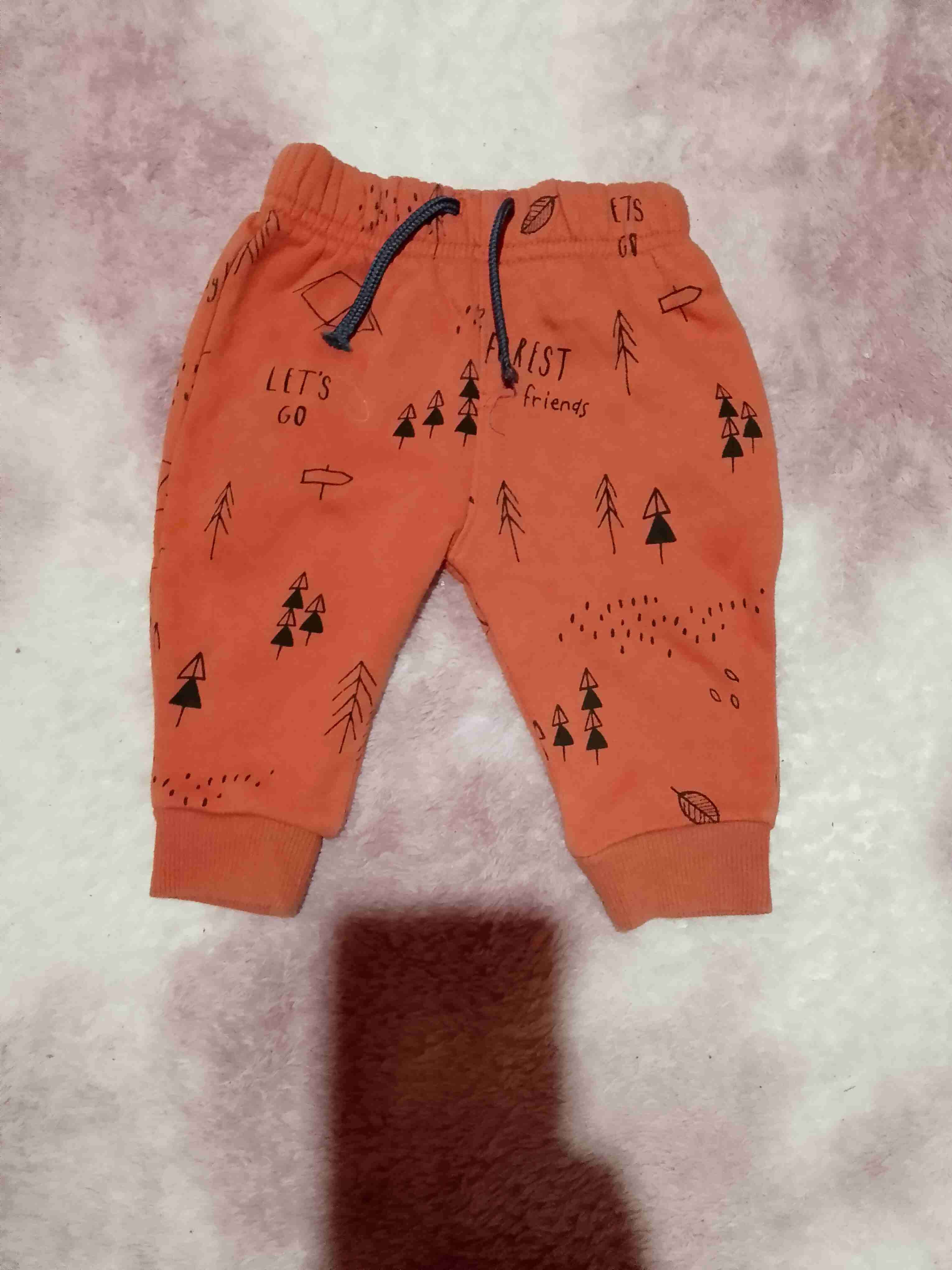 Pantalones infantiles naranjos estampados - miniatura 1