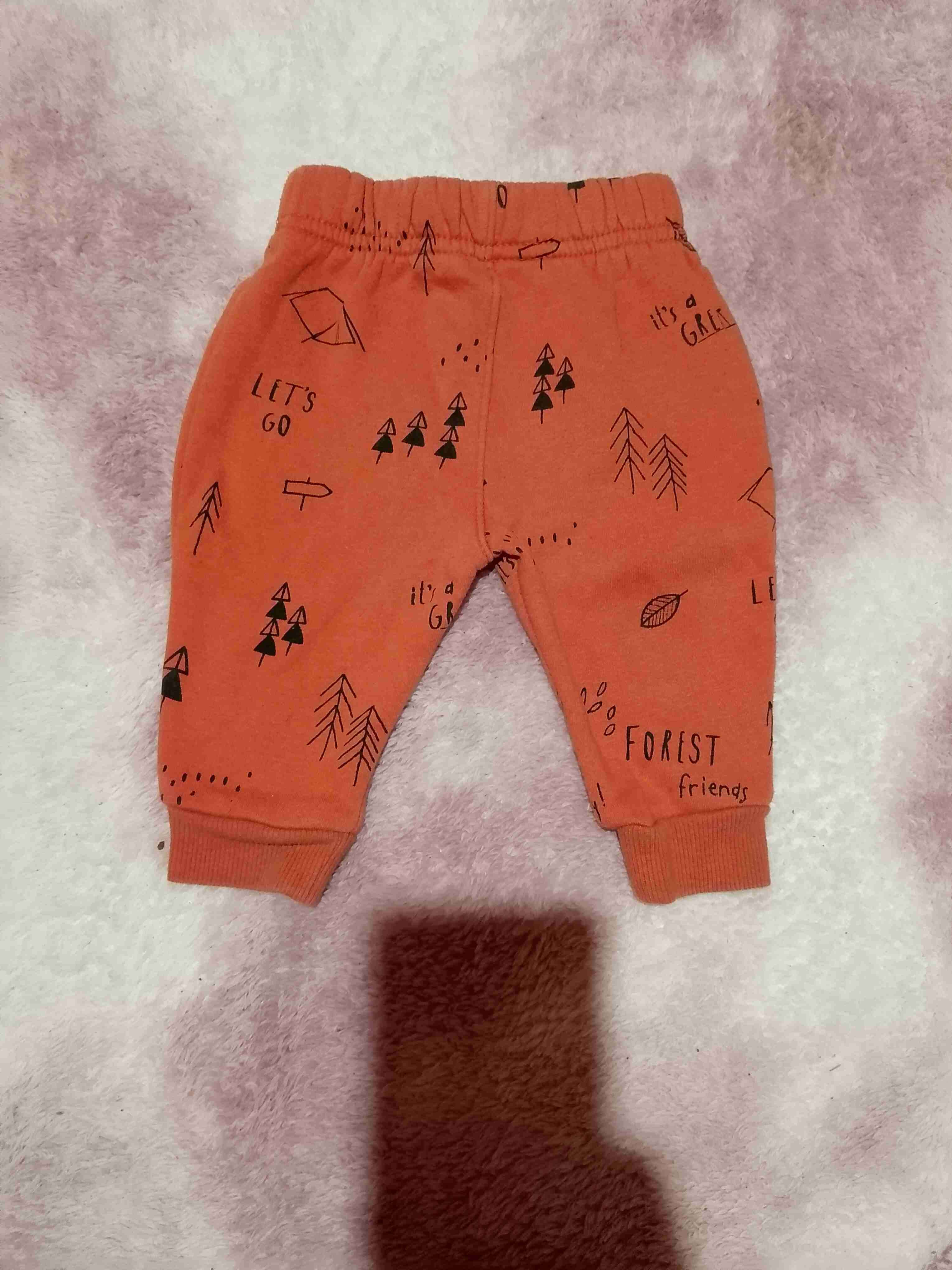 Pantalones infantiles naranjos estampados - miniatura 2