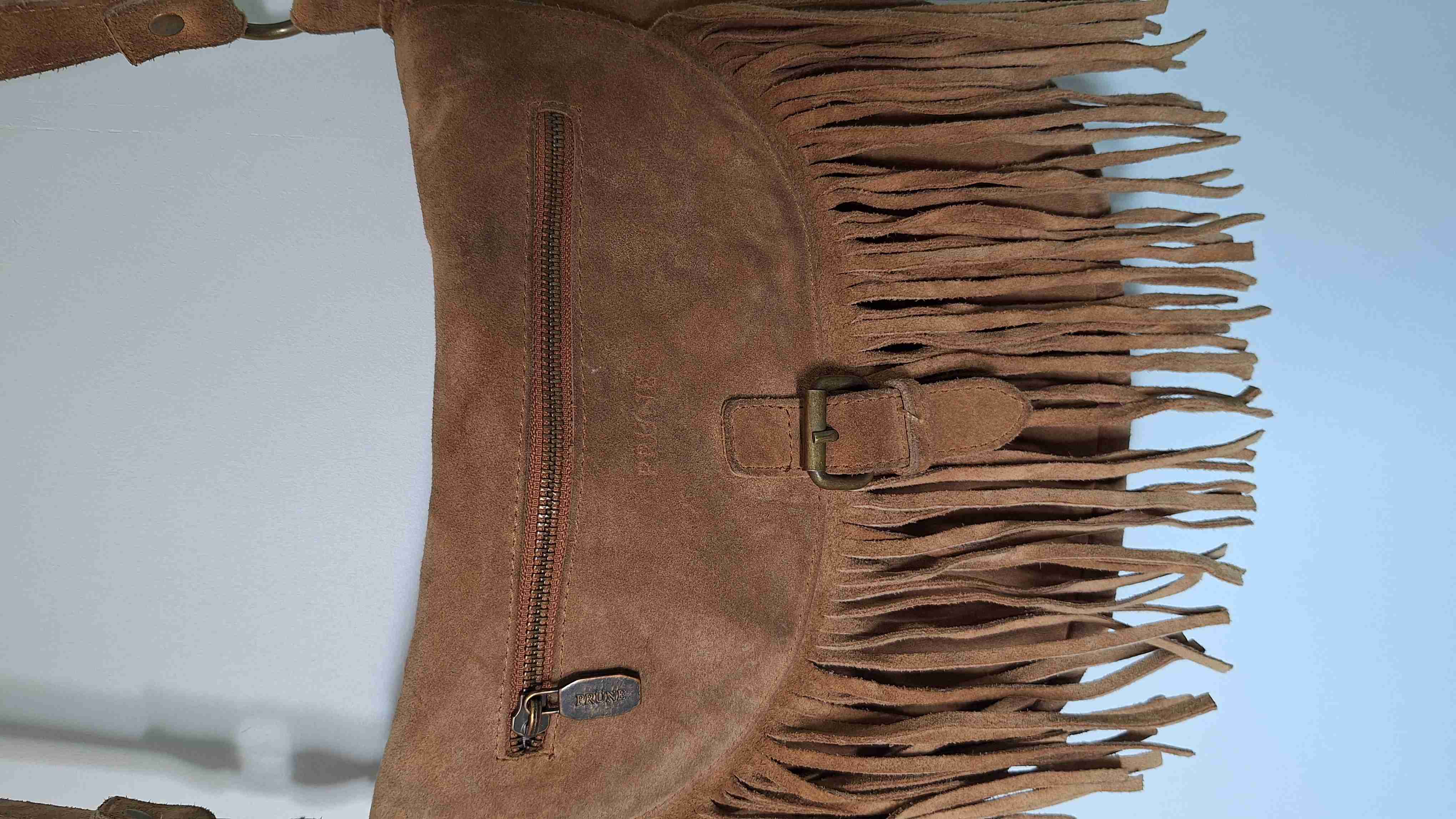 Cartera marrón con flecos - miniatura 4