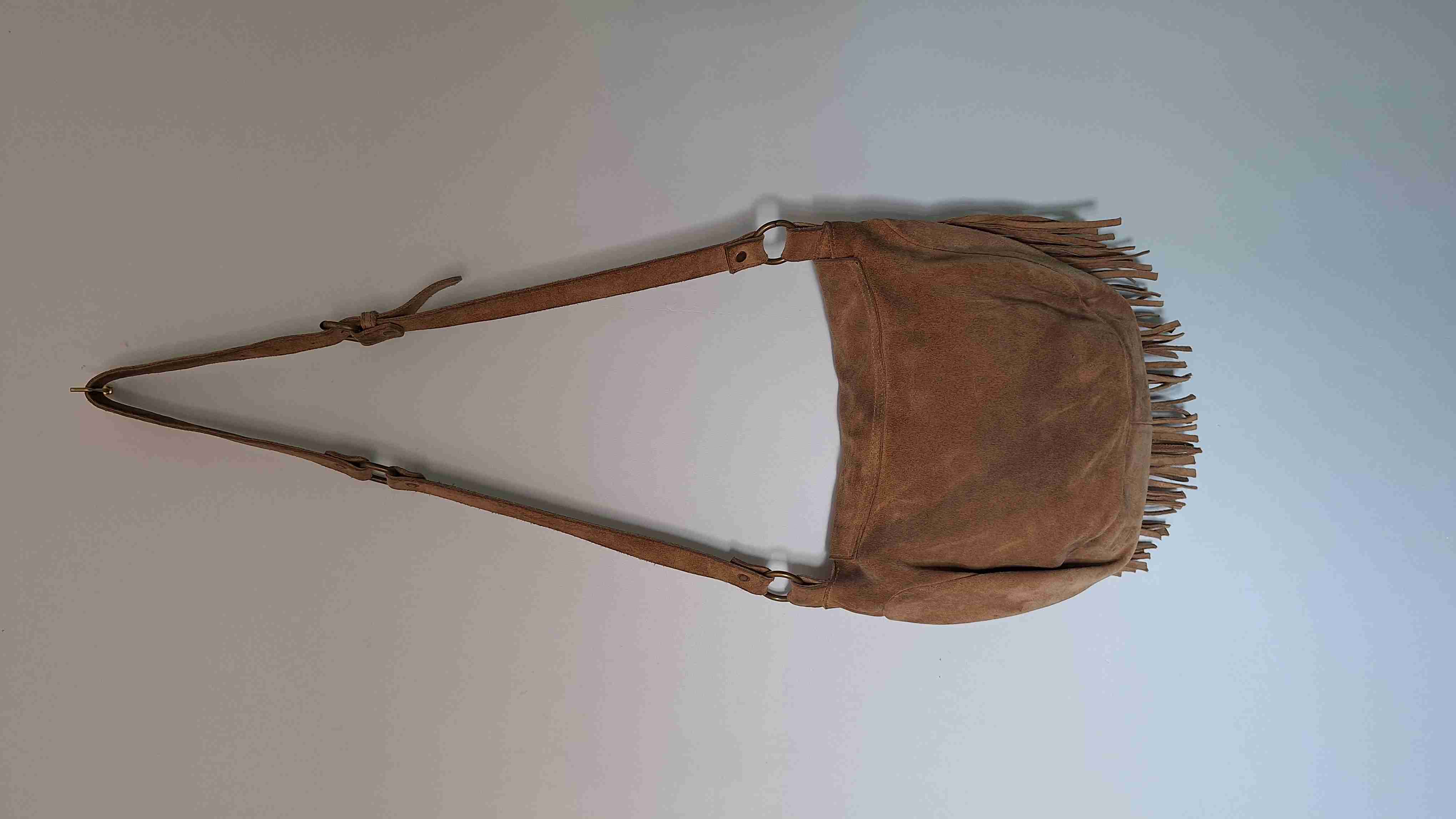 Cartera marrón con flecos - miniatura 5