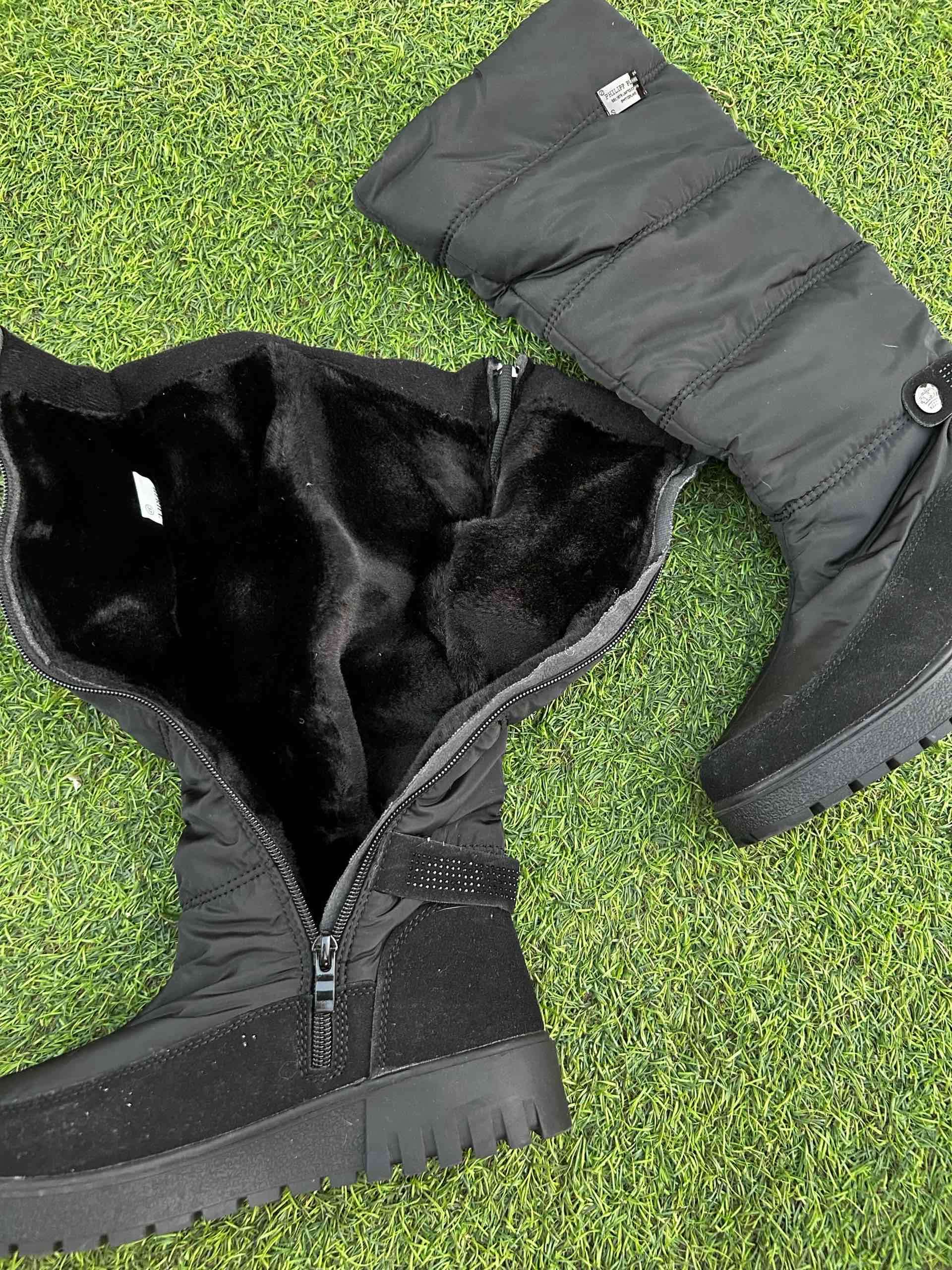 Botas altas negras acolchadas - miniatura 2