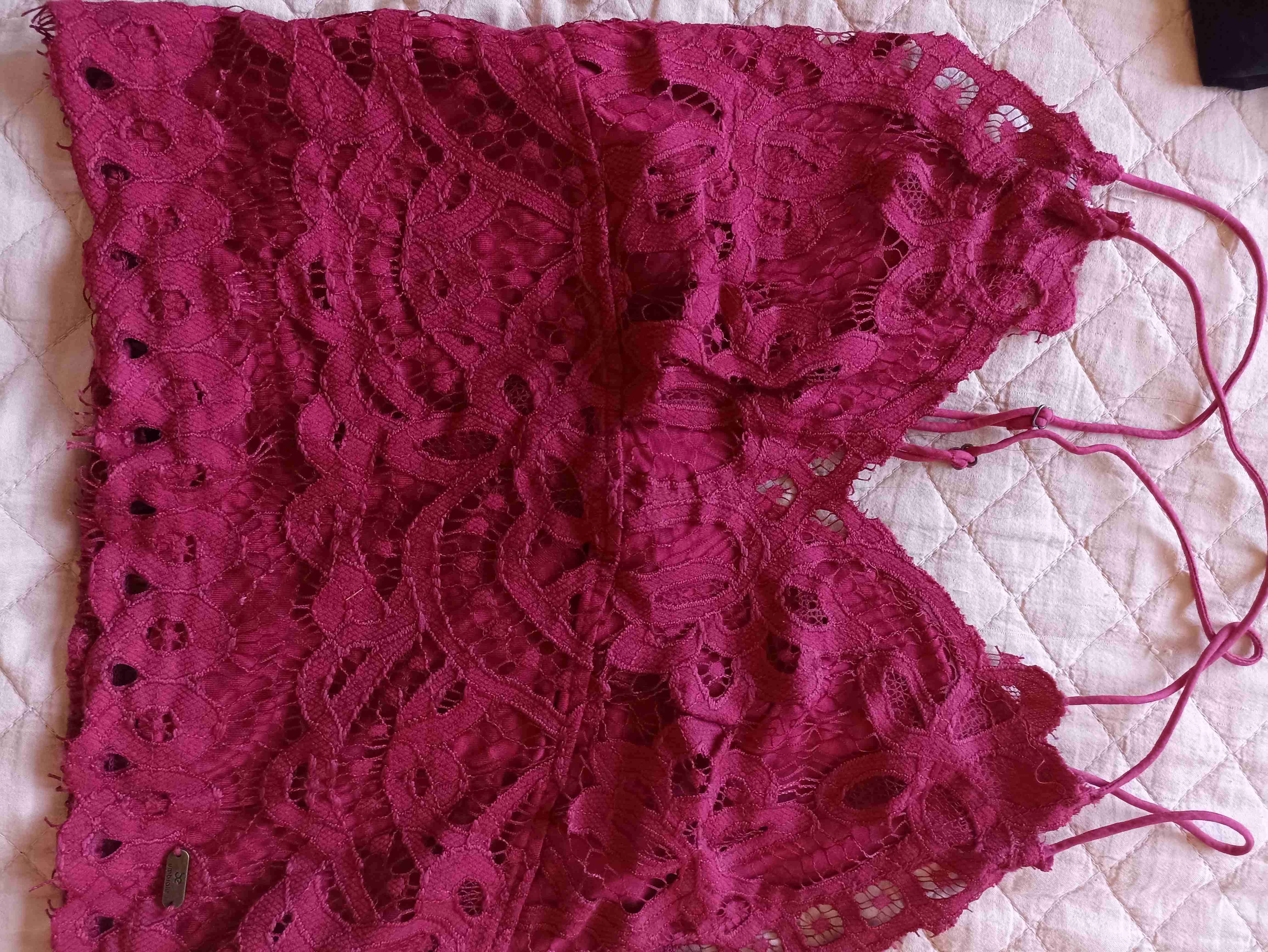 Top de encaje burdeos - miniatura 1